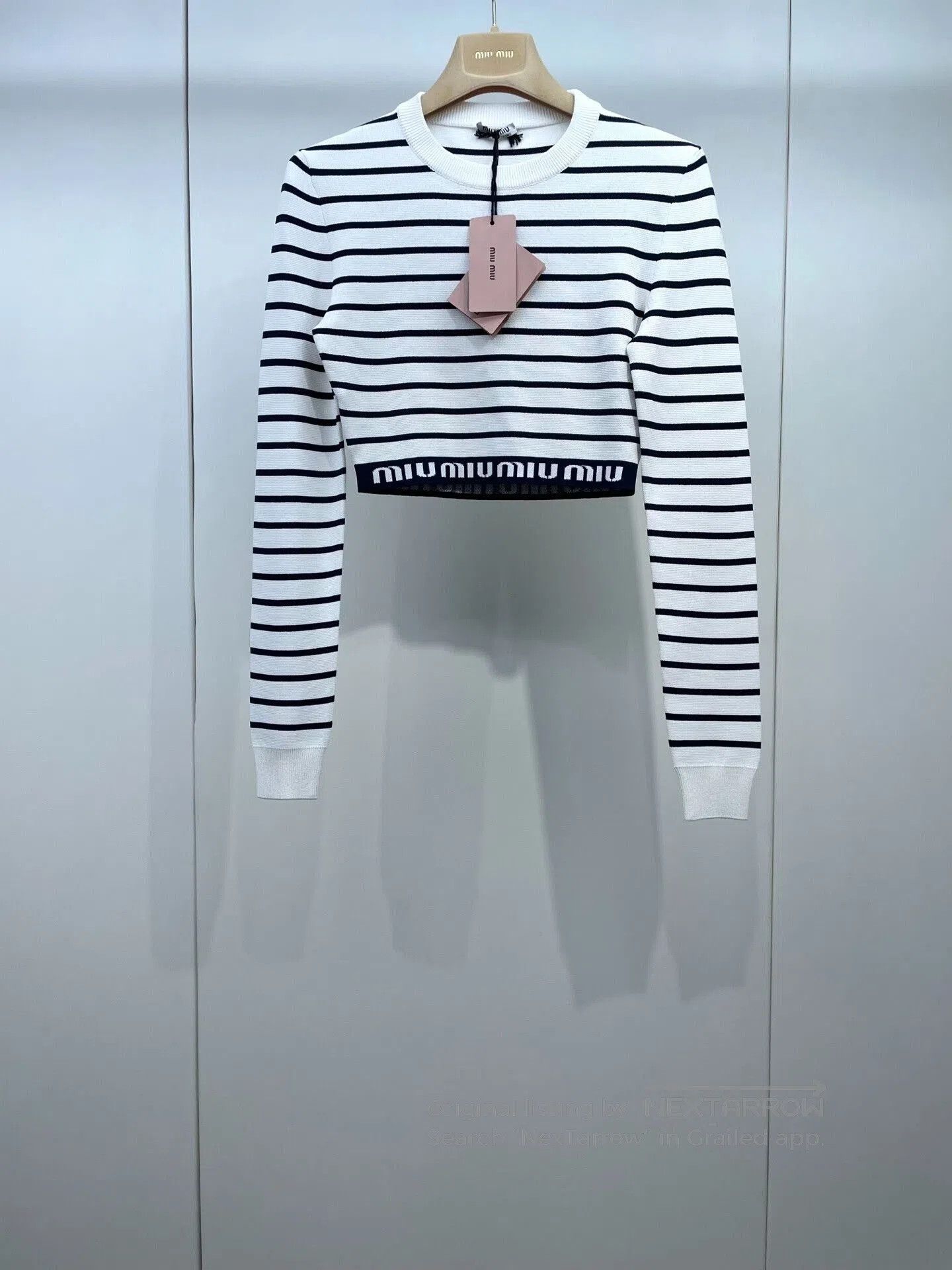 Miu Miu Miu Miu Striped Short Letter Knit. Size S / US 4 / IT 40 - 1 Thumbnail