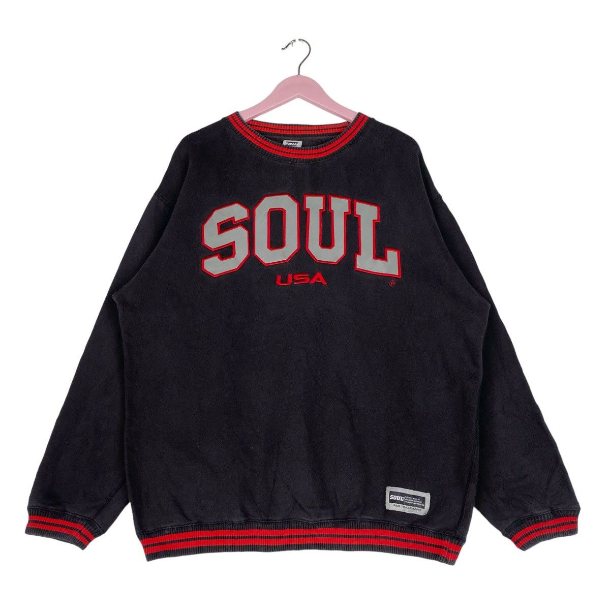 Designer × Vintage Soul USA Sweatshirt Crewneck Pullover Jumper Size US XL / EU 56 / 4 - 1 Thumbnail