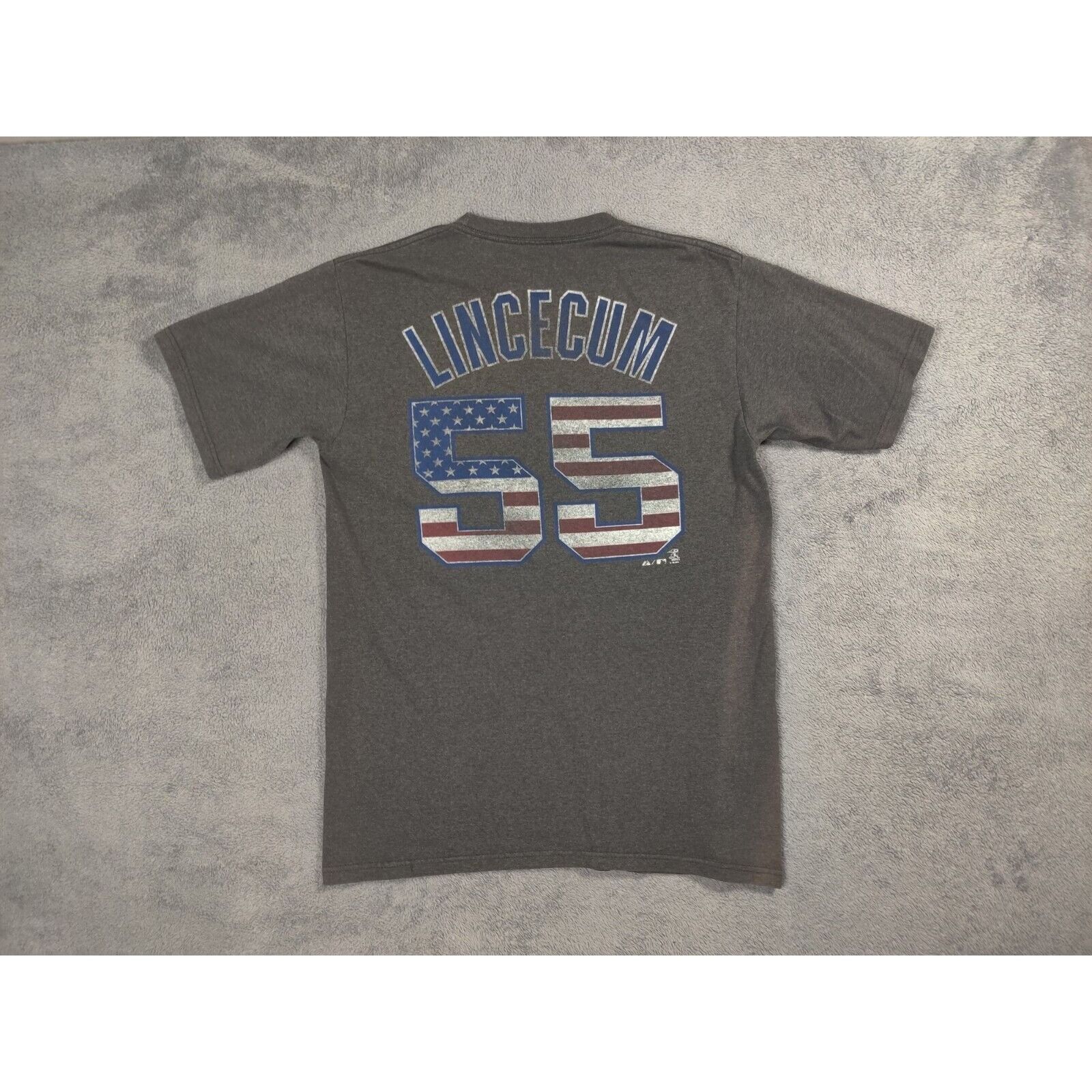 Majestic San Francisco Giants Shirt Adult Mens Medium Gray USA Flag Size US M / EU 48-50 / 2 - 6 Thumbnail
