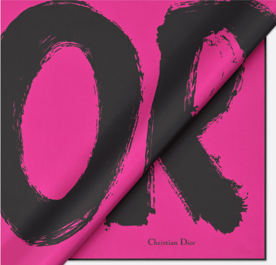 Dior o1w1db10625 Size : OS / Square Scarf in Fuschia/Purple Size ONE SIZE - 4 Thumbnail