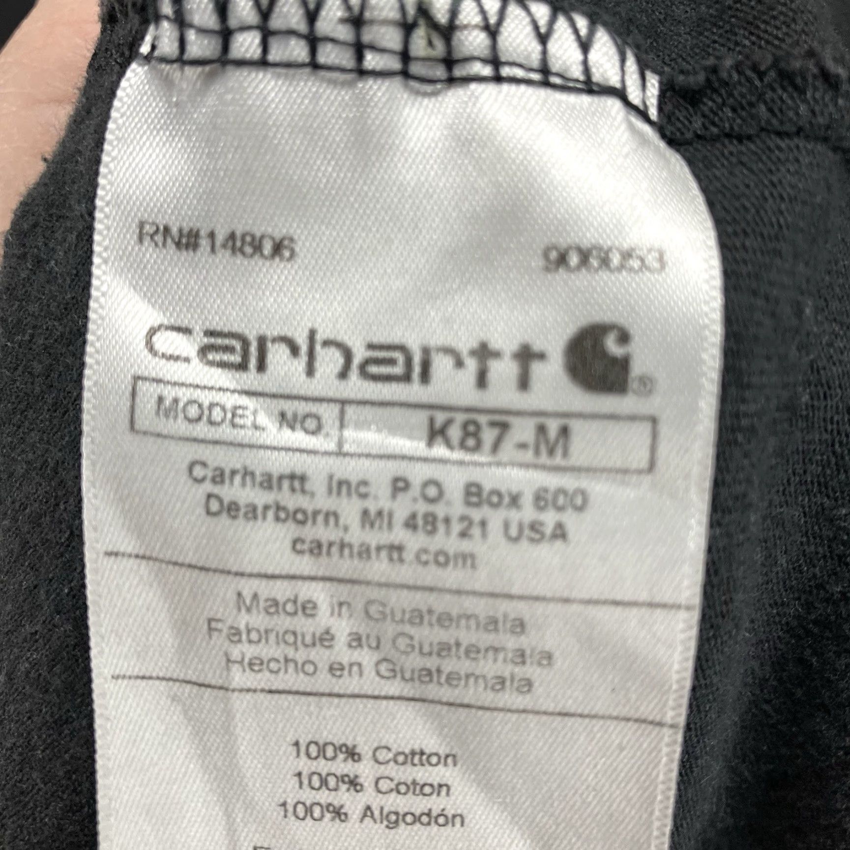 Carhartt Carhartt Mens T-Shirt 3XL Short Sleeve All Cotton Faded Black Crew Neck Logo Relaxed Fit 2010s Black Shirt Mens Size US XXL / EU 58 / 5 - 7 Thumbnail