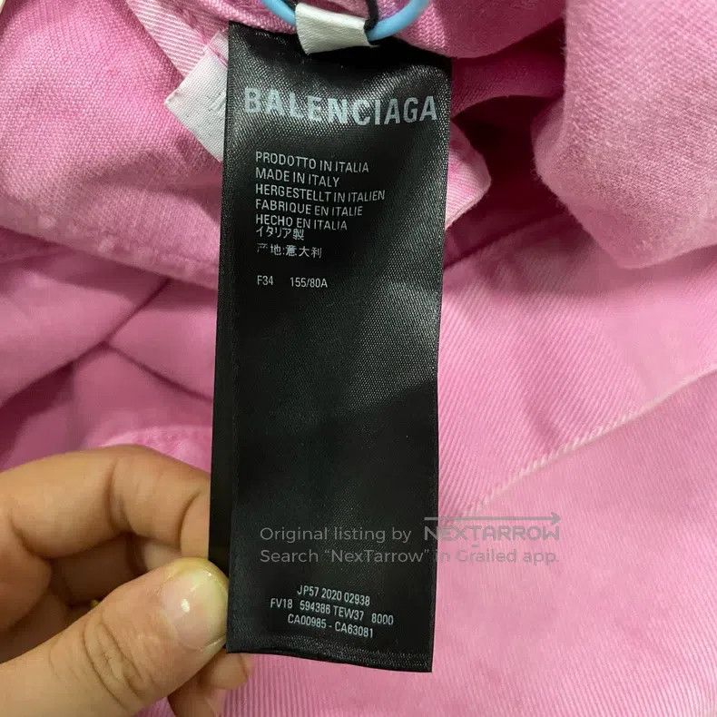 Balenciaga Balenciaga Chest Large Logo Printed Denim Jacket Size XXS / US 00 / IT 34 - 3 Thumbnail