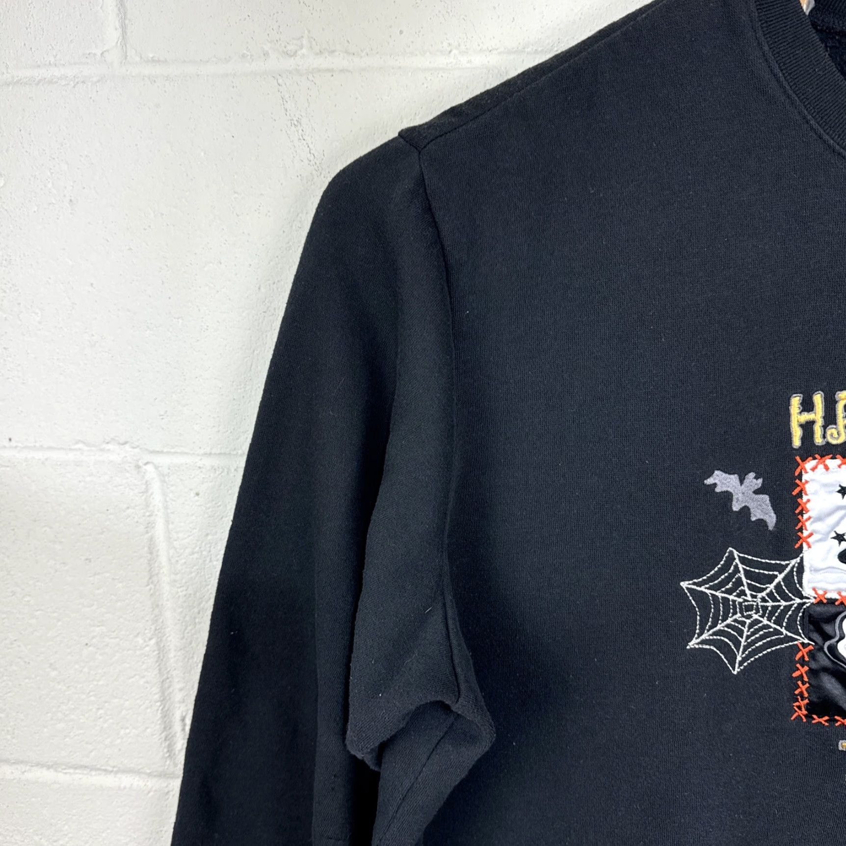 Basic Editions Vintage Basic Editions Black Embroidered Halloween Sweatshirt Size 2XL Black Size XXL / US 16-18 / IT 52-54 - 6 Thumbnail