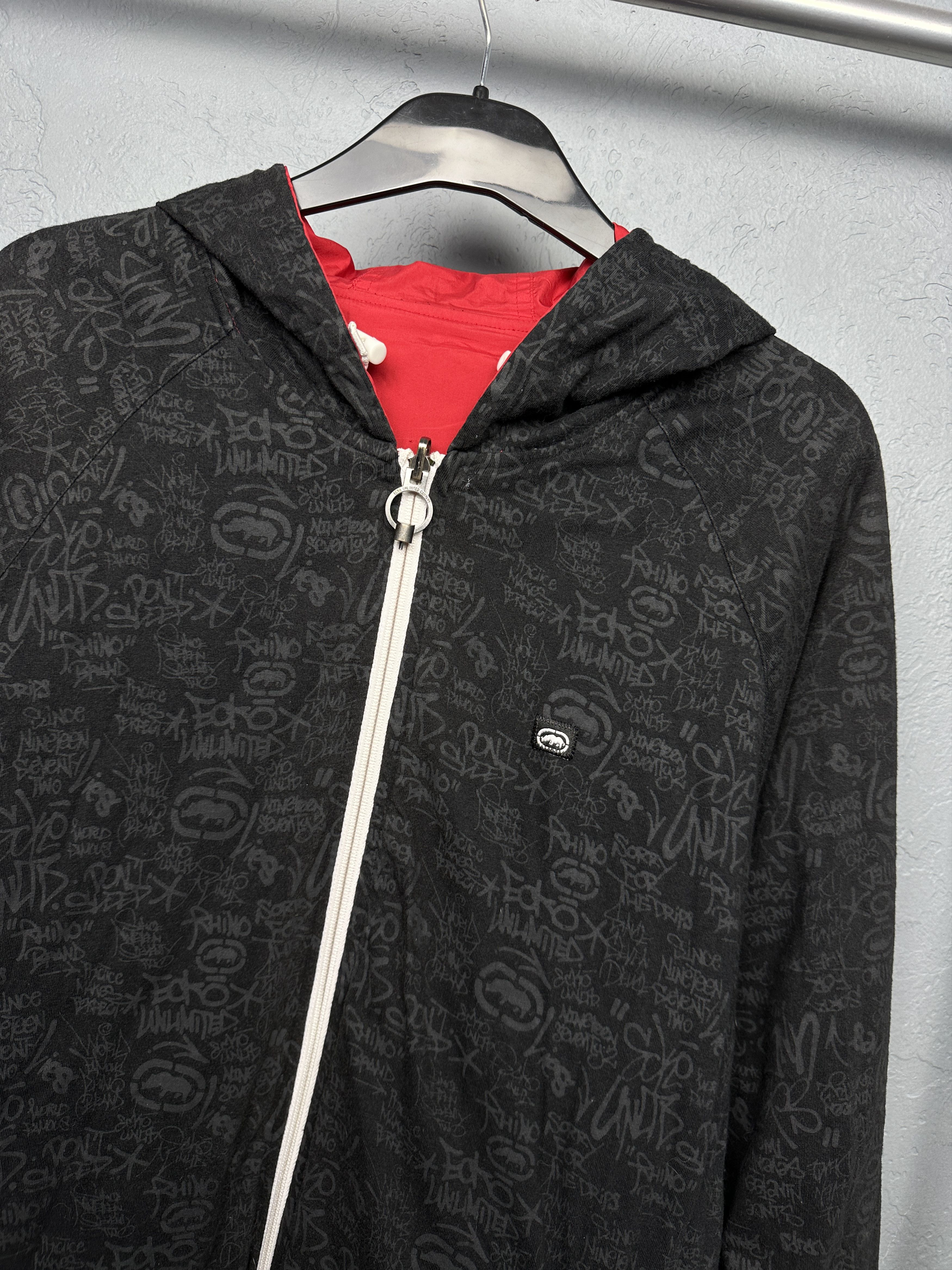 Ecko Unltd. Ecko Unlimited Mens Reversible Overprint Logo Hoodie Size US M / EU 48-50 / 2 - 2 Thumbnail