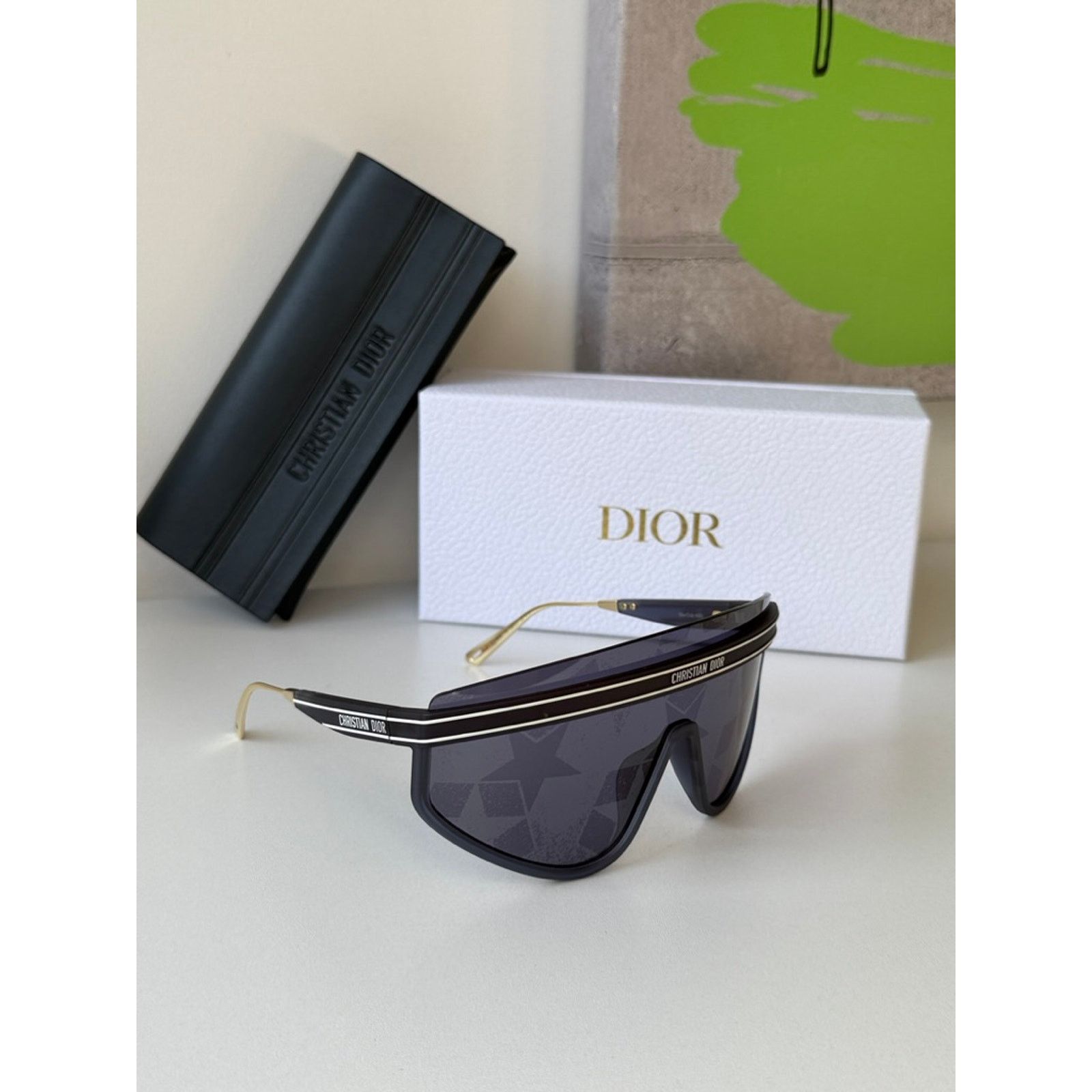 Dior NEW Dior DiorClub M2U Shield Mask Sunglasses Blue Stars Size ONE SIZE - 5 Thumbnail