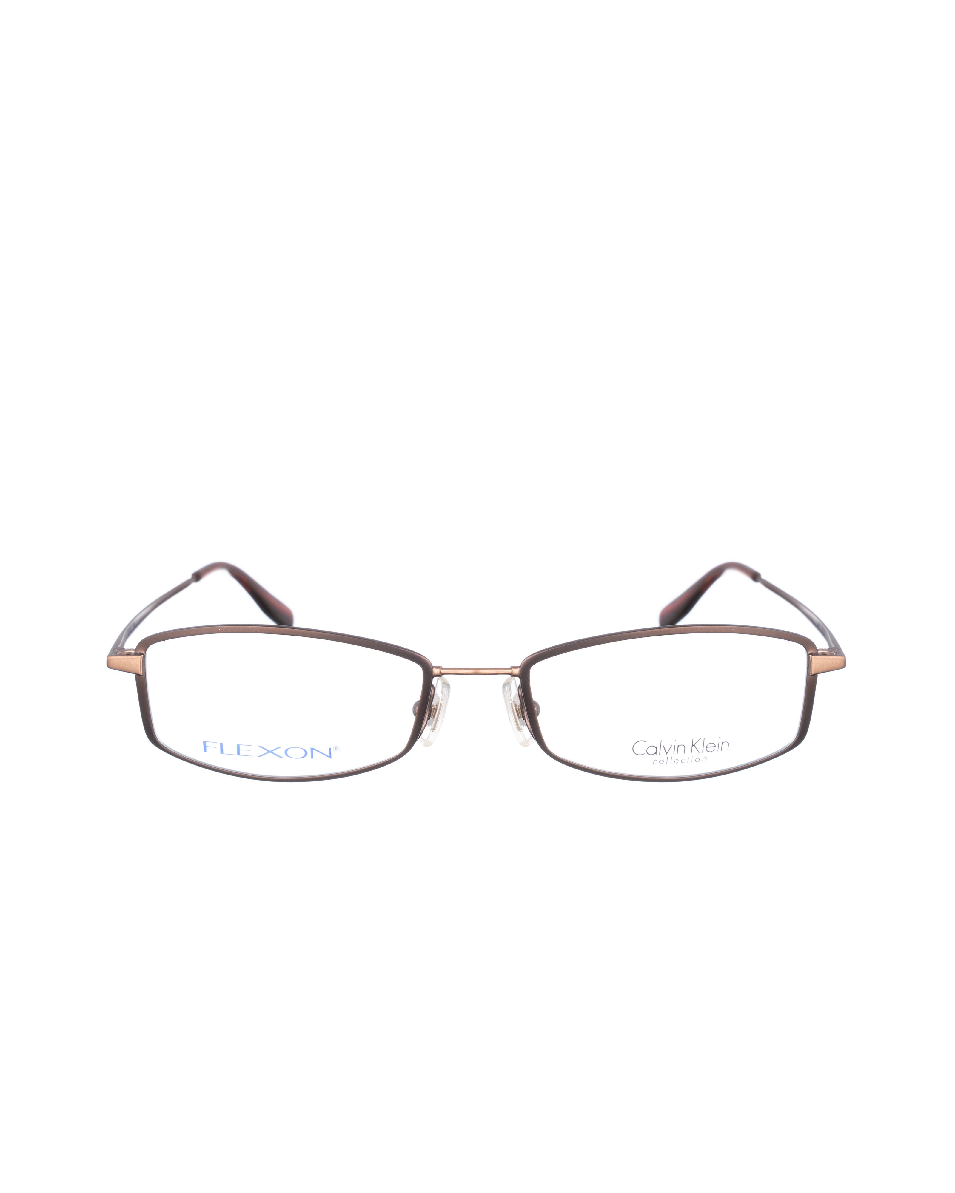 Calvin Klein Calvin Klein 00s Brown Matte Rectangular Glasses Size ONE SIZE - 1 Thumbnail