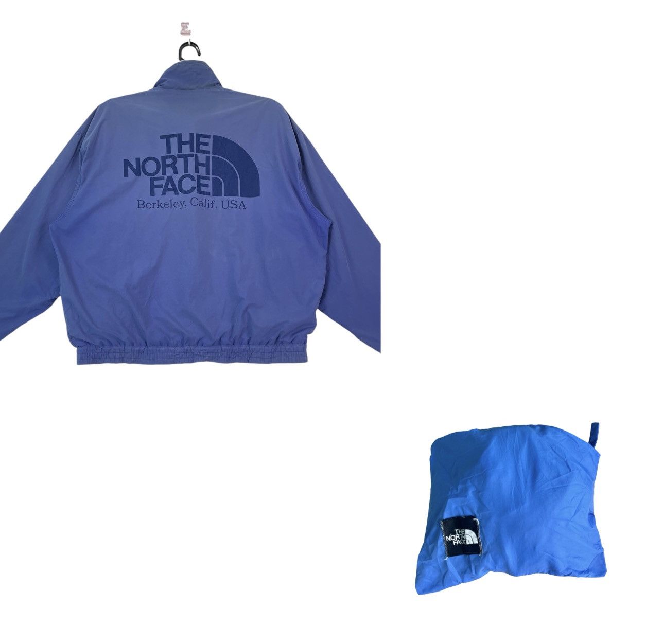 The North Face × Vintage Vtg The North Face stow pocket big logo spell out jacket Size US XL / EU 56 / 4 - 1 Thumbnail