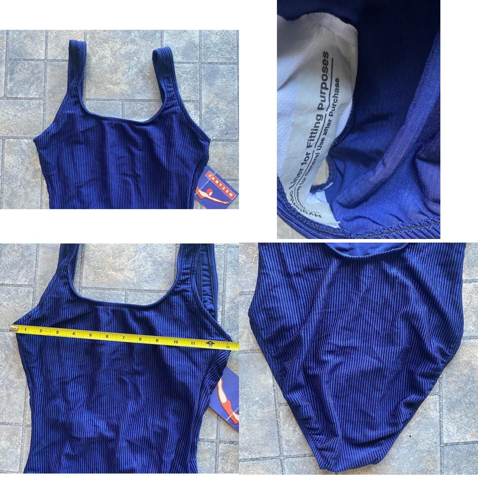 Jantzen NWT Jantzen Swimsuit Women One Piece Blue Size 12 Made In USA Size ONE SIZE - 8 Thumbnail