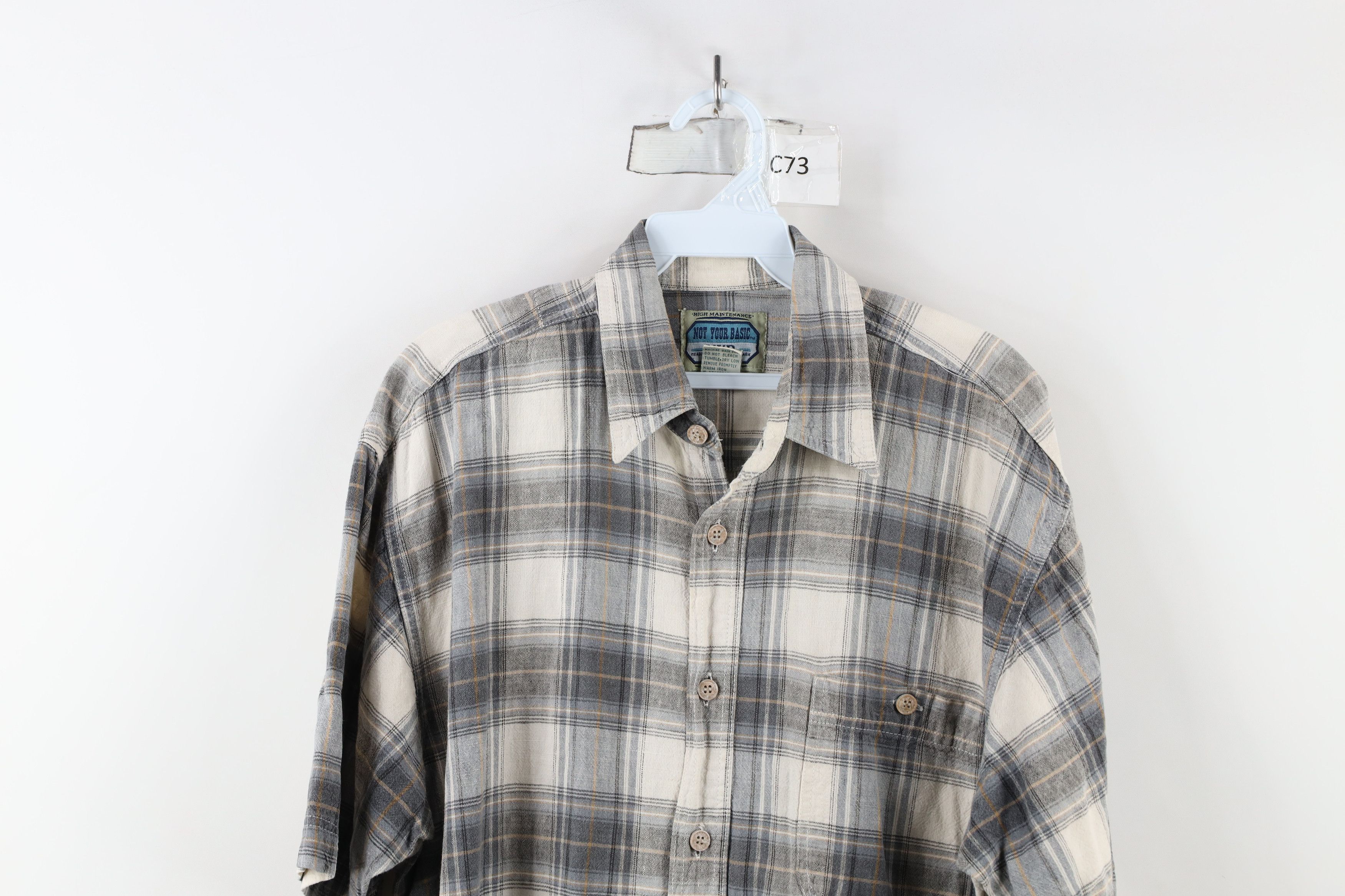 Vintage Vintage 90s Streetwear Blend Baggy Fit Button Shirt Plaid Size US M / EU 48-50 / 2 - 2 Thumbnail