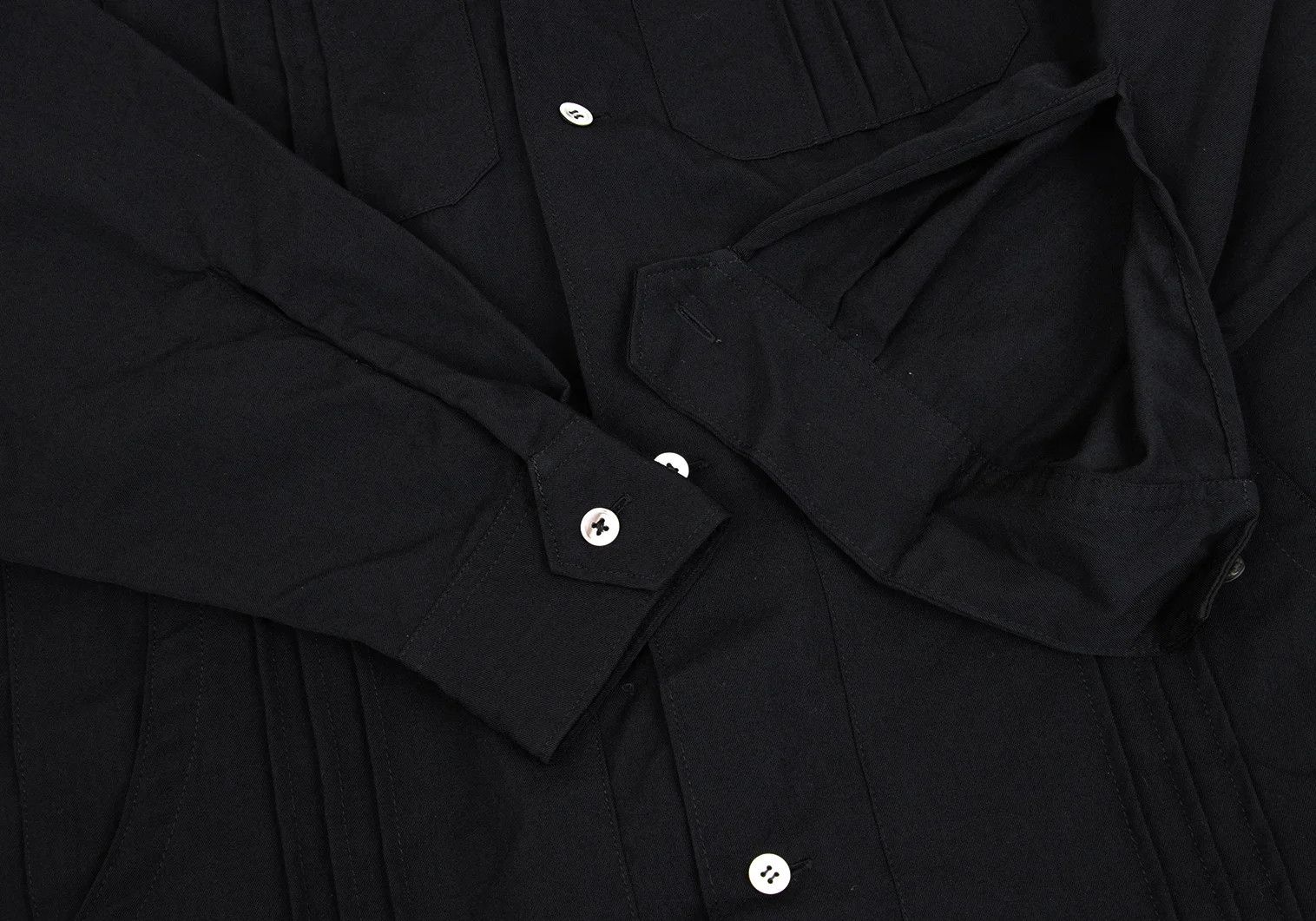 Yohji Yamamoto Yohji Yamamoto Wool Pintuck Pocket Shirt Jacket Size US M / EU 48-50 / 2 - 7 Thumbnail