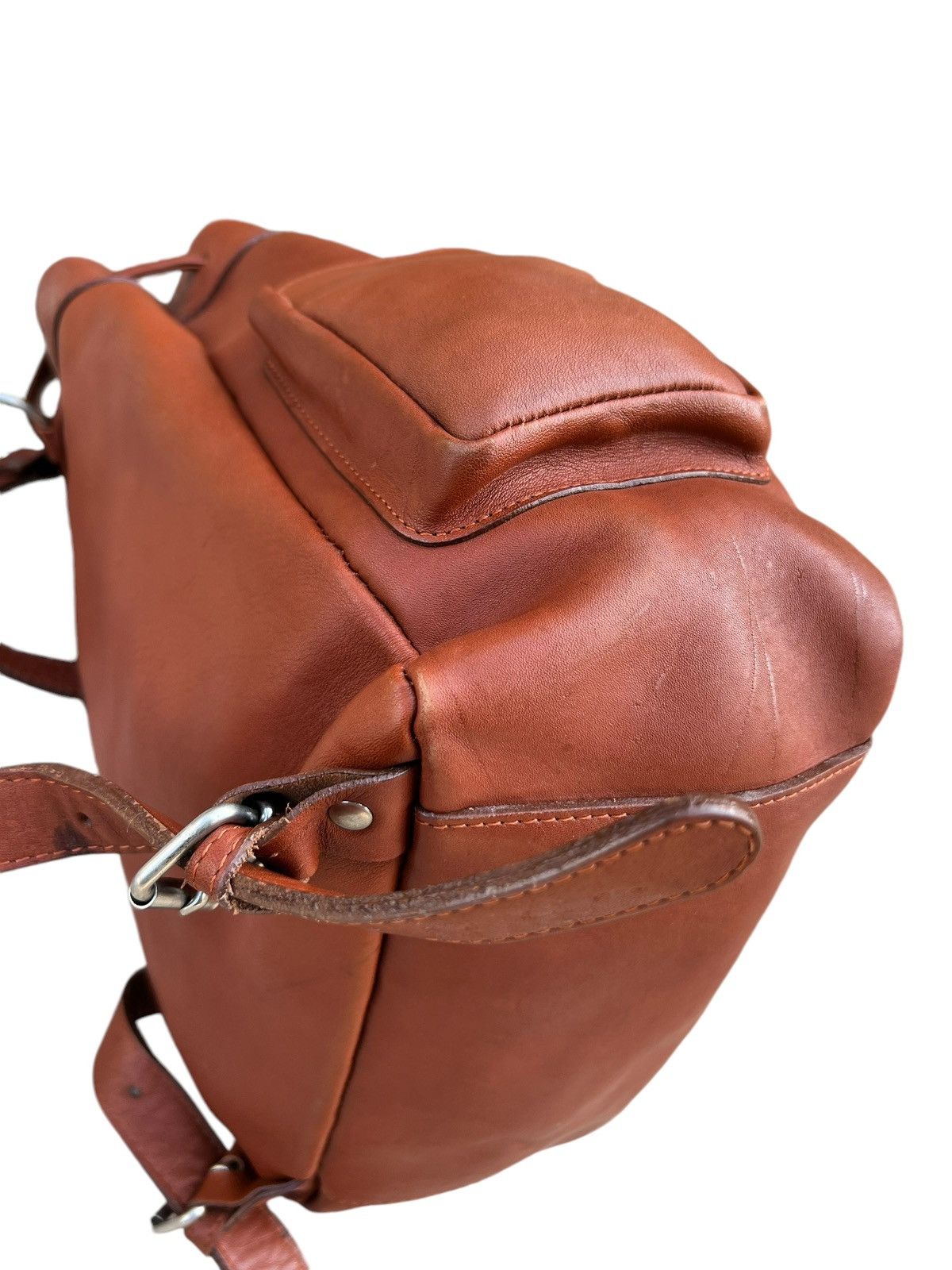 Leather Vintage Unknown Japan High Quality Leather Backpack Bag Size ONE SIZE - 15 Thumbnail