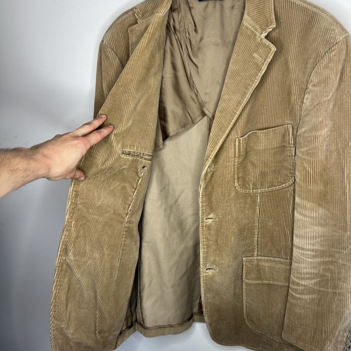 Polo Ralph Lauren × RRL Ralph Lauren × Ralph Lauren Vintage Polo Ralph Lauren Corduroy Blazer Jacket Coat Beige Size US L / EU 52-54 / 3 - 6 Thumbnail