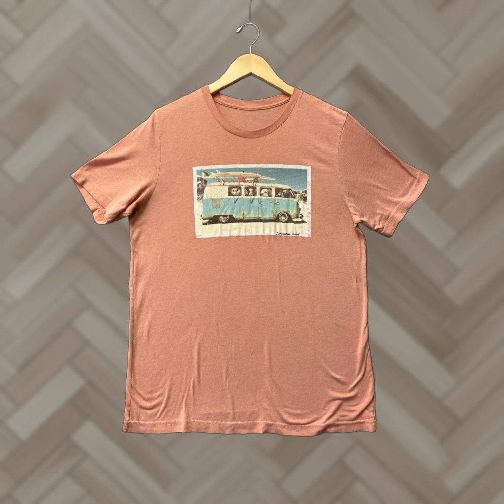 Vintage VINTAGE Saltwater Hippie Women Peach Short Sleeve T-Shirt Graphic Crew Neck Cotton Blend Size M Casual Women's Size M / US 6-8 / IT 42-44 - 1 Thumbnail
