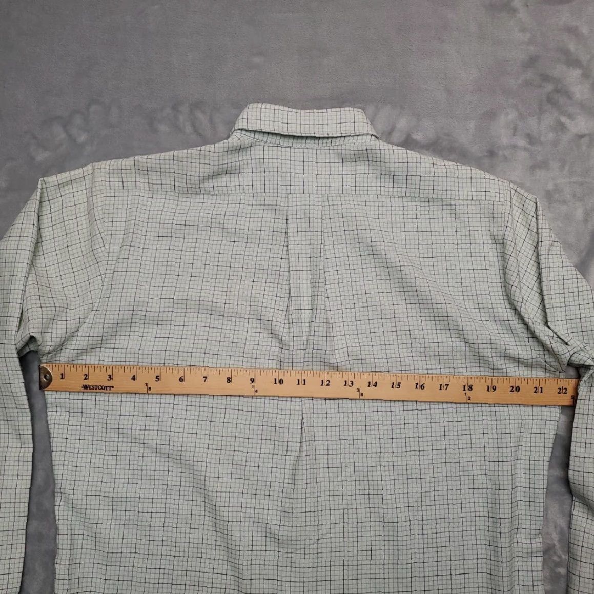 Arrow VINTAGE Arrow Shirt Mens Large Green Check Decton Oxford Tapered Made in USA 60s 70s Size US L / EU 52-54 / 3 - 7 Thumbnail