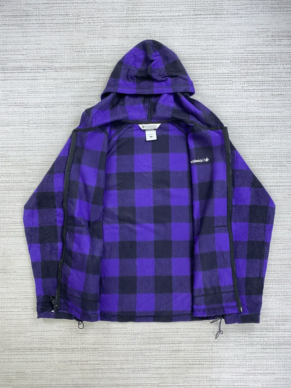 Columbia × Vintage Vtg Columbia Sportwear Company Block Check Fullzip Jacket Size US L / EU 52-54 / 3 - 7 Thumbnail