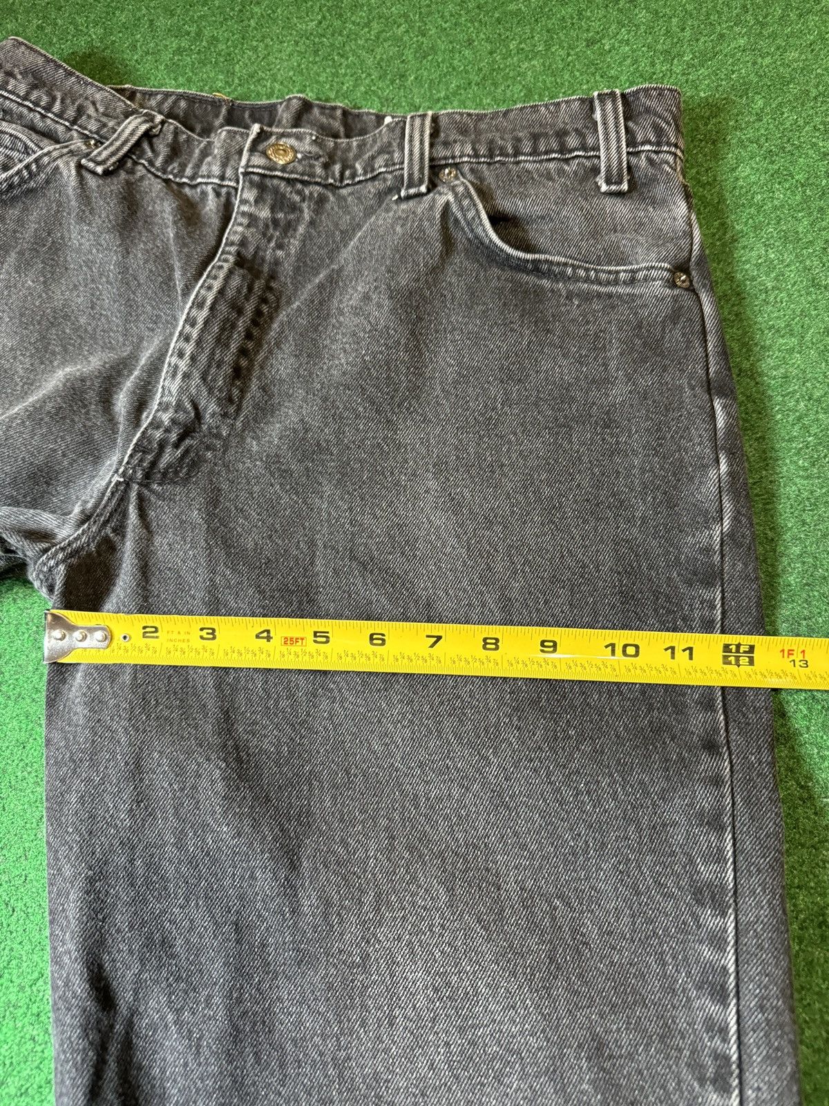 Levi's Vintage Clothing × Vintage Vintage 90s Levi’s 550 Orange Tab Relaxed Dark Wash Jeans Size US 36 / EU 52 - 10 Thumbnail