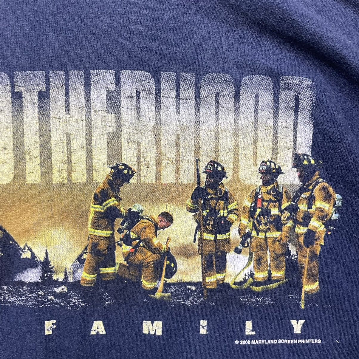 American Stitch Vintage 2002 The Brotherhood Real Family Fire Fighter Size US XL / EU 56 / 4 - 7 Thumbnail