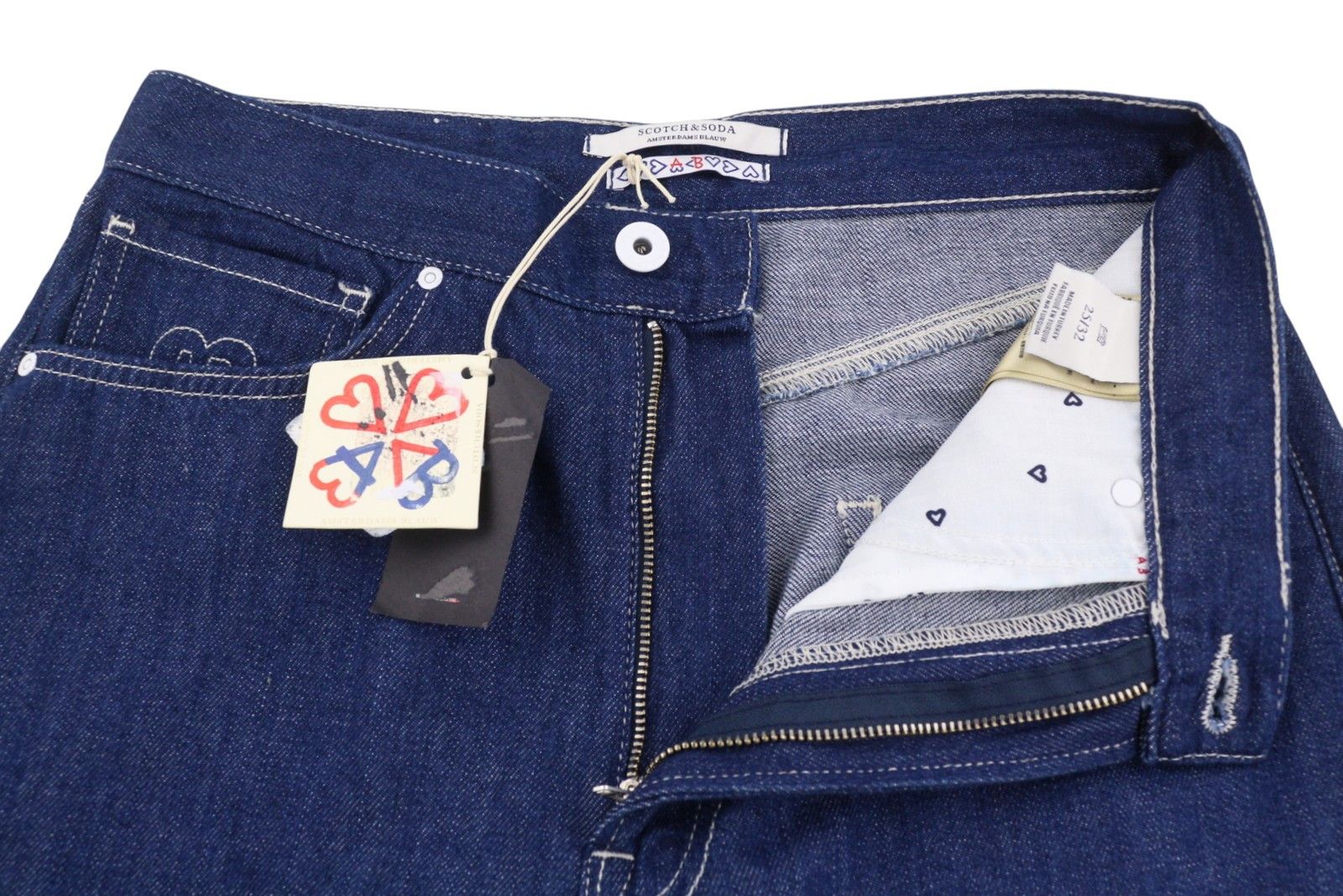 Scotch & Soda W25/L32 Blue Boyfriend Fit Cropped Zip Fly 91014 Size 25" / US 0 / IT 36 - 5 Thumbnail