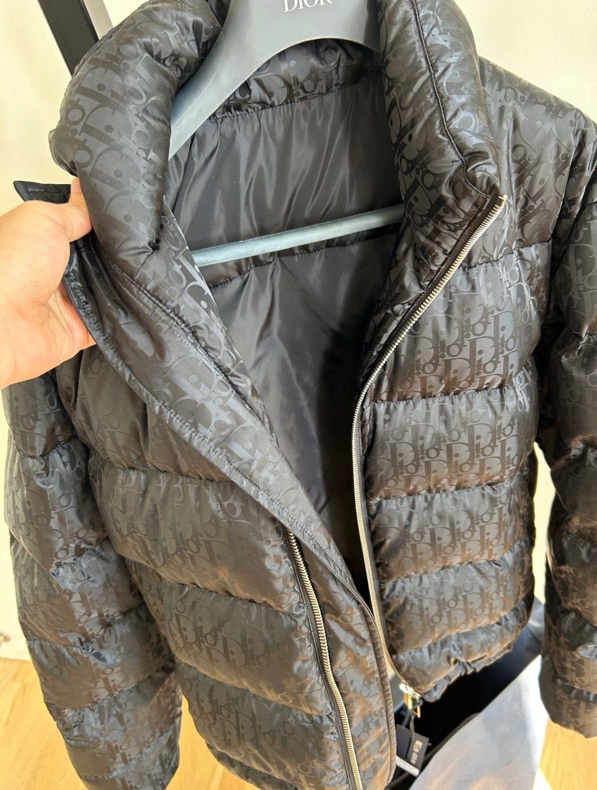 Dior Dior Oblique Down Jacket Black Nylon Jacquard Size US M / EU 48-50 / 2 - 4 Thumbnail
