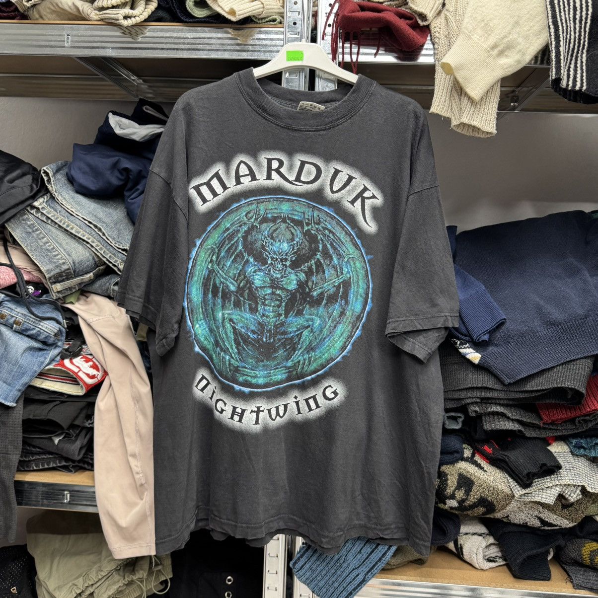 Vintage Vintage Marduk Nightwing 1998 Black Metal Band Tee Trashed Size US XL / EU 56 / 4 - 2 Thumbnail