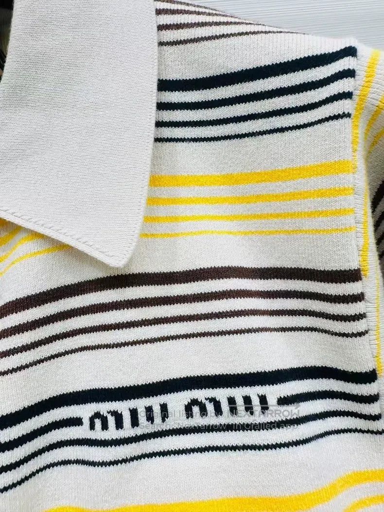 Miu Miu Miu Miu 36 Striped POLO short sleeve Size S / US 4 / IT 40 - 3 Thumbnail