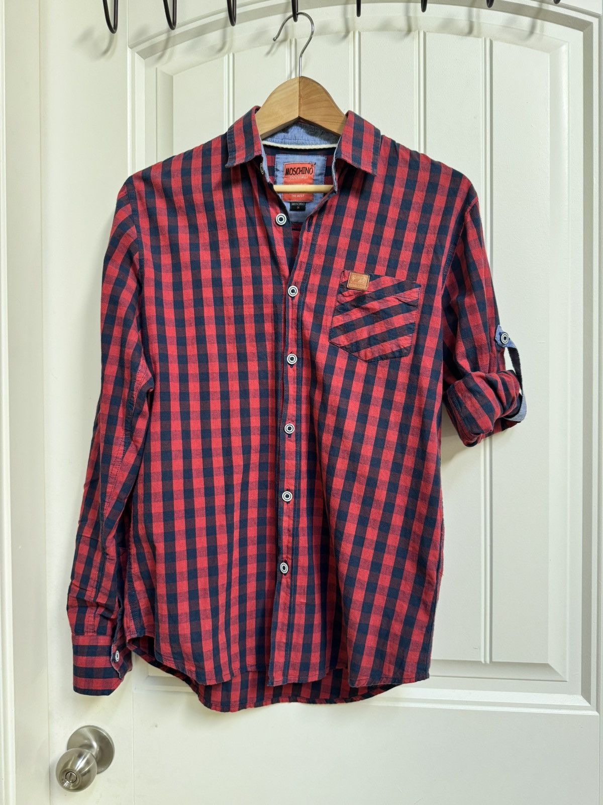 Moschino Moschino Red and Blue Gingham Button Up Shirt. Size M Size US M / EU 48-50 / 2 - 2 Thumbnail