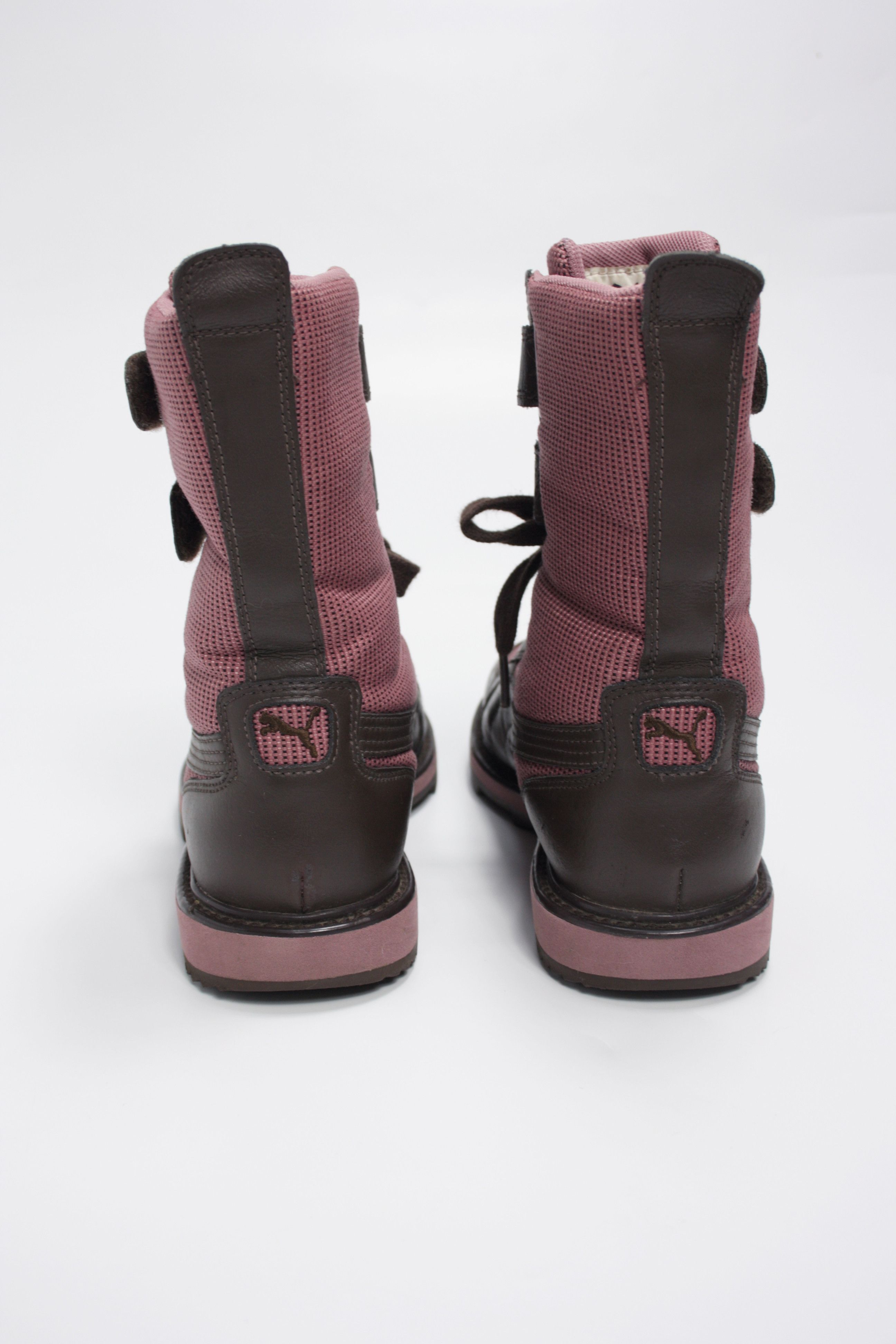 Puma Puma 2000s Vintage Leather Fleece Lined Boots Y2K Size US 6.5 / IT 36.5 - 5 Thumbnail