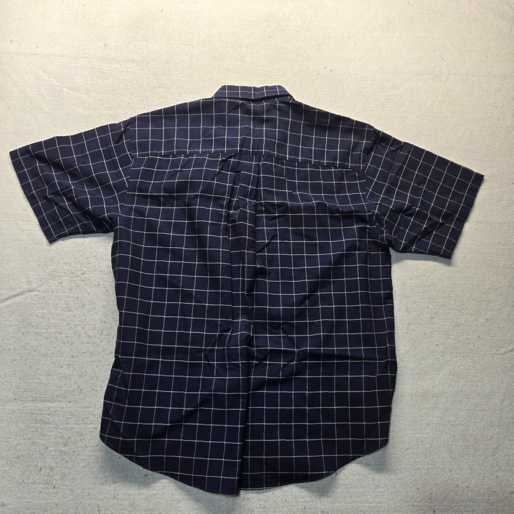 Van Heusen Van Heusen Shirt Dress Shirt Men 16.5 Blue Long Sleeve Button Up Regular Fit Size 46R - 7 Thumbnail