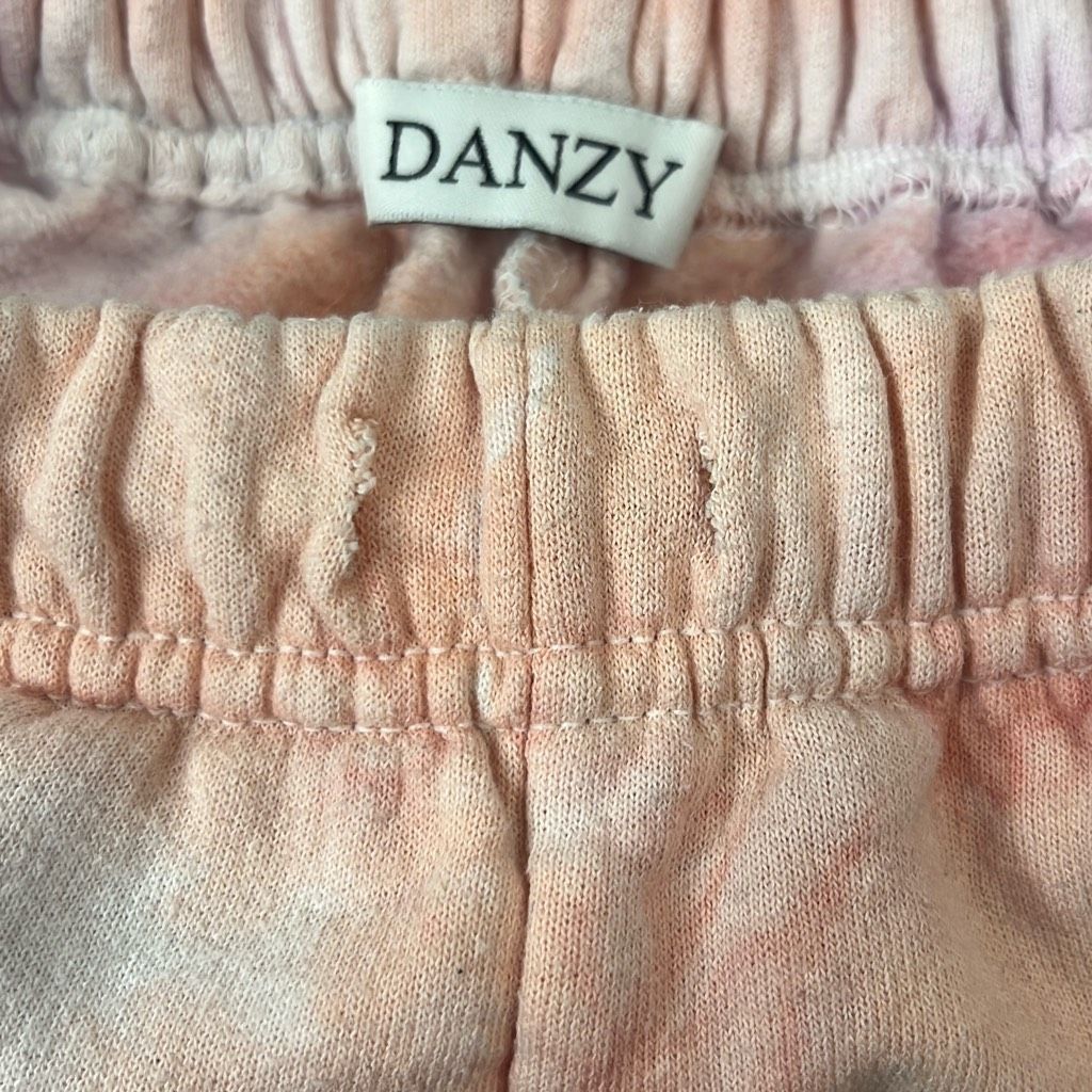 Other Danzy Womens XS Pink Orange Tie Dye Elastic Waist Sweat Shor Size 25" / US 0 / IT 36 - 4 Thumbnail