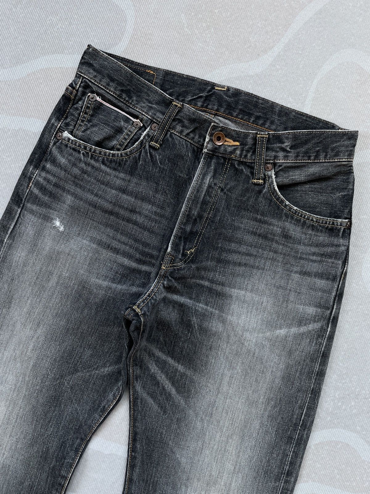 Edwin × Salvage × Vintage Edwin 505 Selvedge Jeans (P86) Size US 28 / EU 44 - 4 Thumbnail