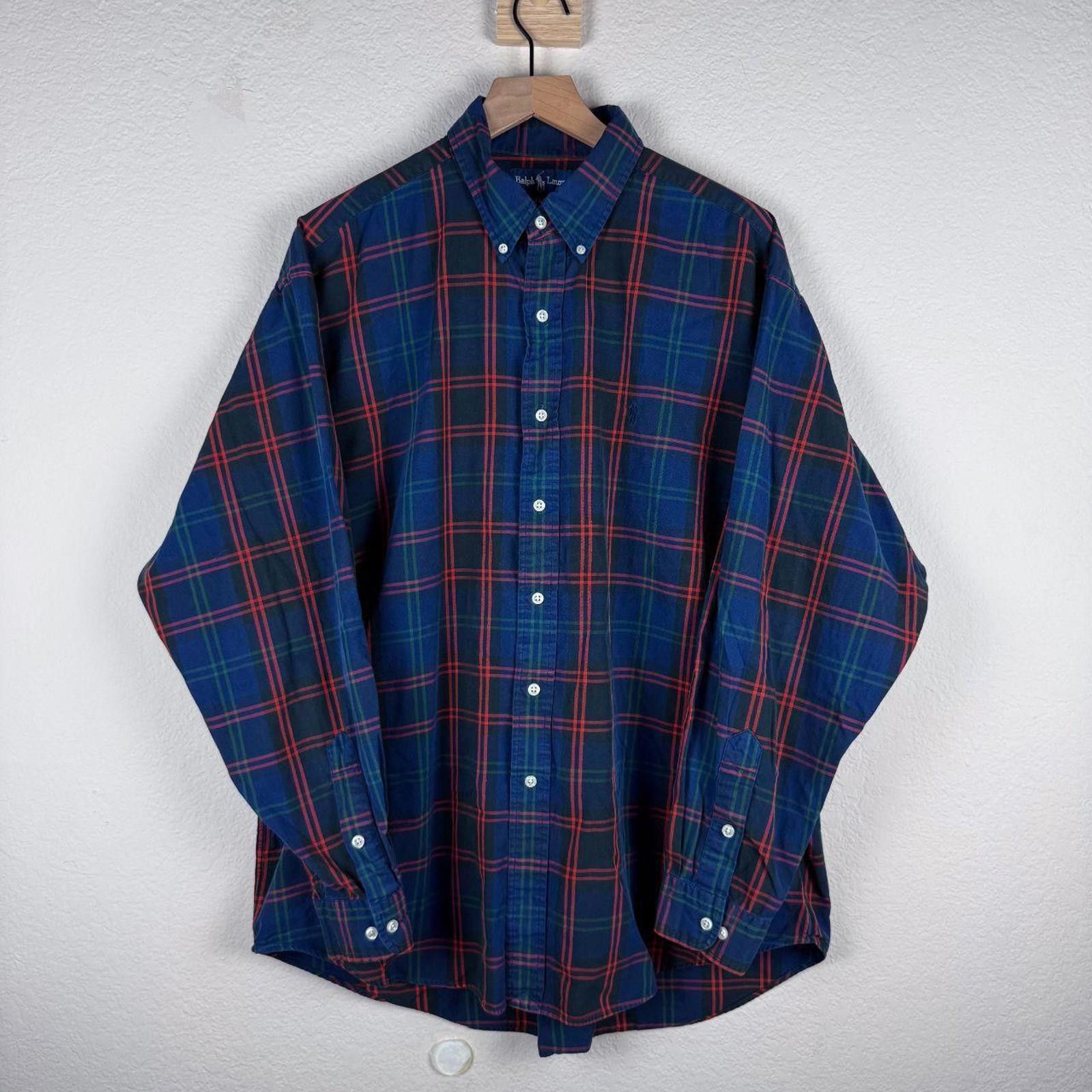 Lauren Ralph Lauren Ralph Lauren Shirt Men's XL Navy Blake 100% Cotton Stripe Size US XL / EU 56 / 4 - 1 Thumbnail