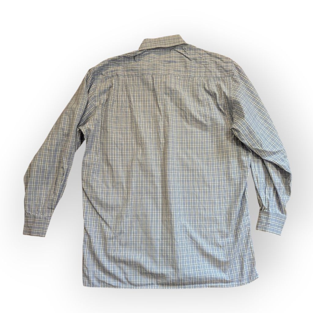 Ermenegildo Zegna Ermenegildo Zegna Button Down Shirt Size Medium Blue Plaid Size US M / EU 48-50 / 2 - 2 Thumbnail