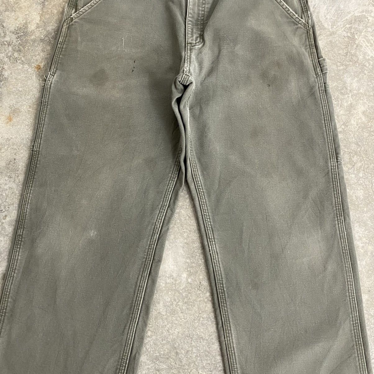 Carhartt VTG Carhartt Blanket Lined Moss Green Carpenter Pants Size US 33 - 7 Thumbnail