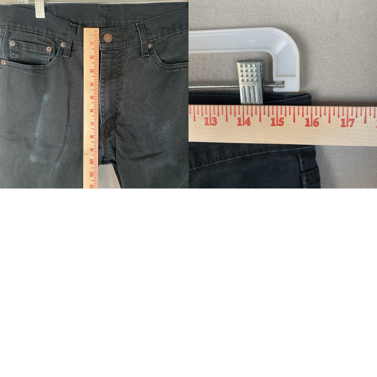 Levi's Levi's 513 Jeans Mens 32x30 Black Straight Leg Stretch Denim Workwear Preppy Shirt? Size US 32 / EU 48 - 8 Thumbnail