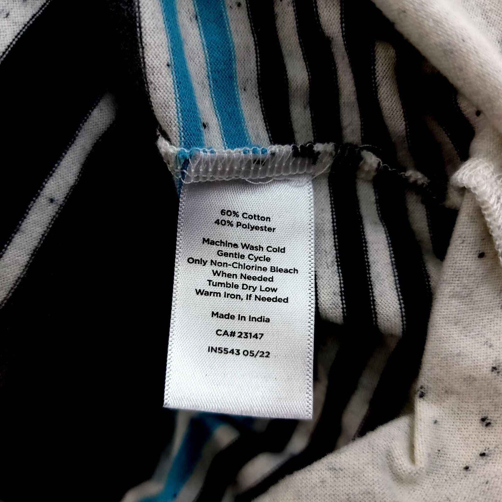 Talbots T By Talbots Gray Cream Blue Striped Pullover Cowl Sweater L Size L / US 10 / IT 46 - 6 Thumbnail