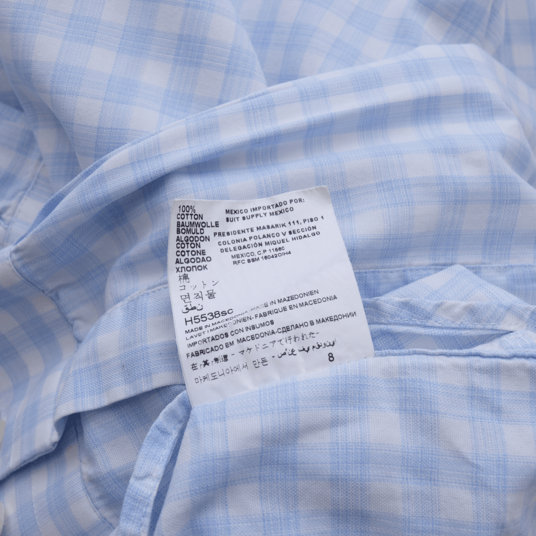 Suitsupply Suitsupply Check Shirt Egyptian Cotton size 41 / 16 Blue Size US L / EU 52-54 / 3 - 10 Thumbnail