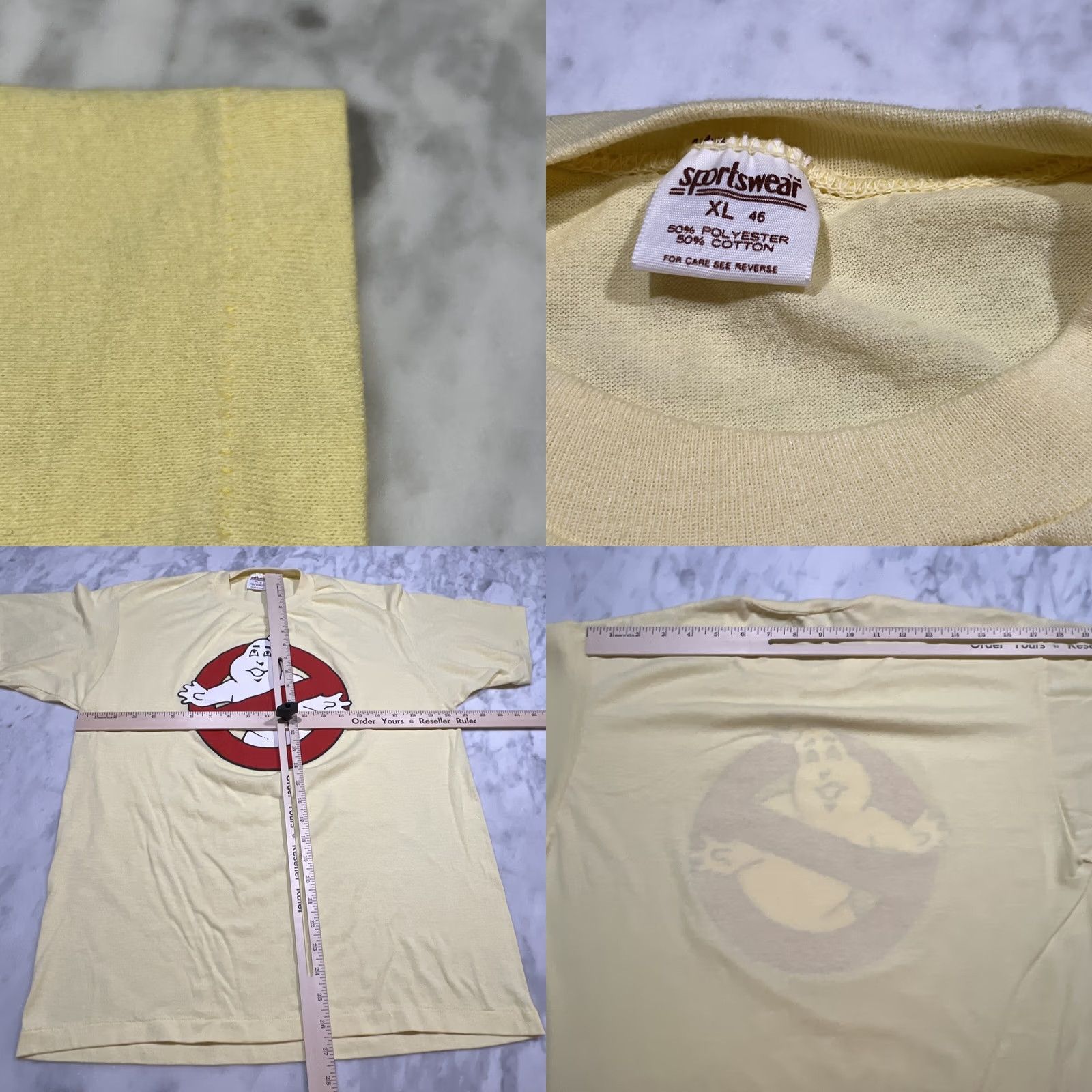 Vintage VINTAGE Sportswear Ghost Busters Shirt XL Yellow Single Stitch Graphic Thin Men Size US XL / EU 56 / 4 - 8 Thumbnail