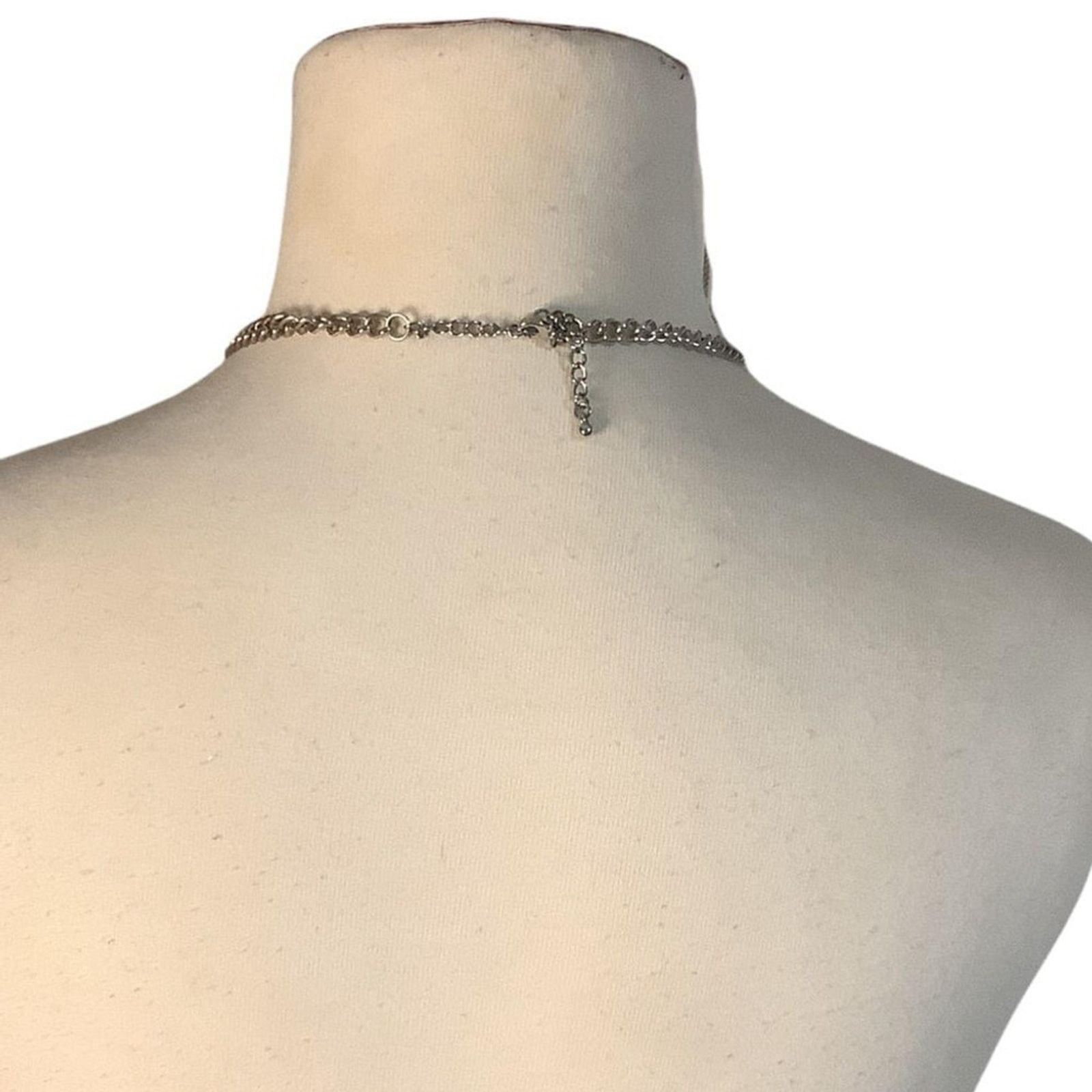 Other Y2K Glam Bubble Bib Statement Necklace Gray Beaded Size ONE SIZE - 7 Thumbnail