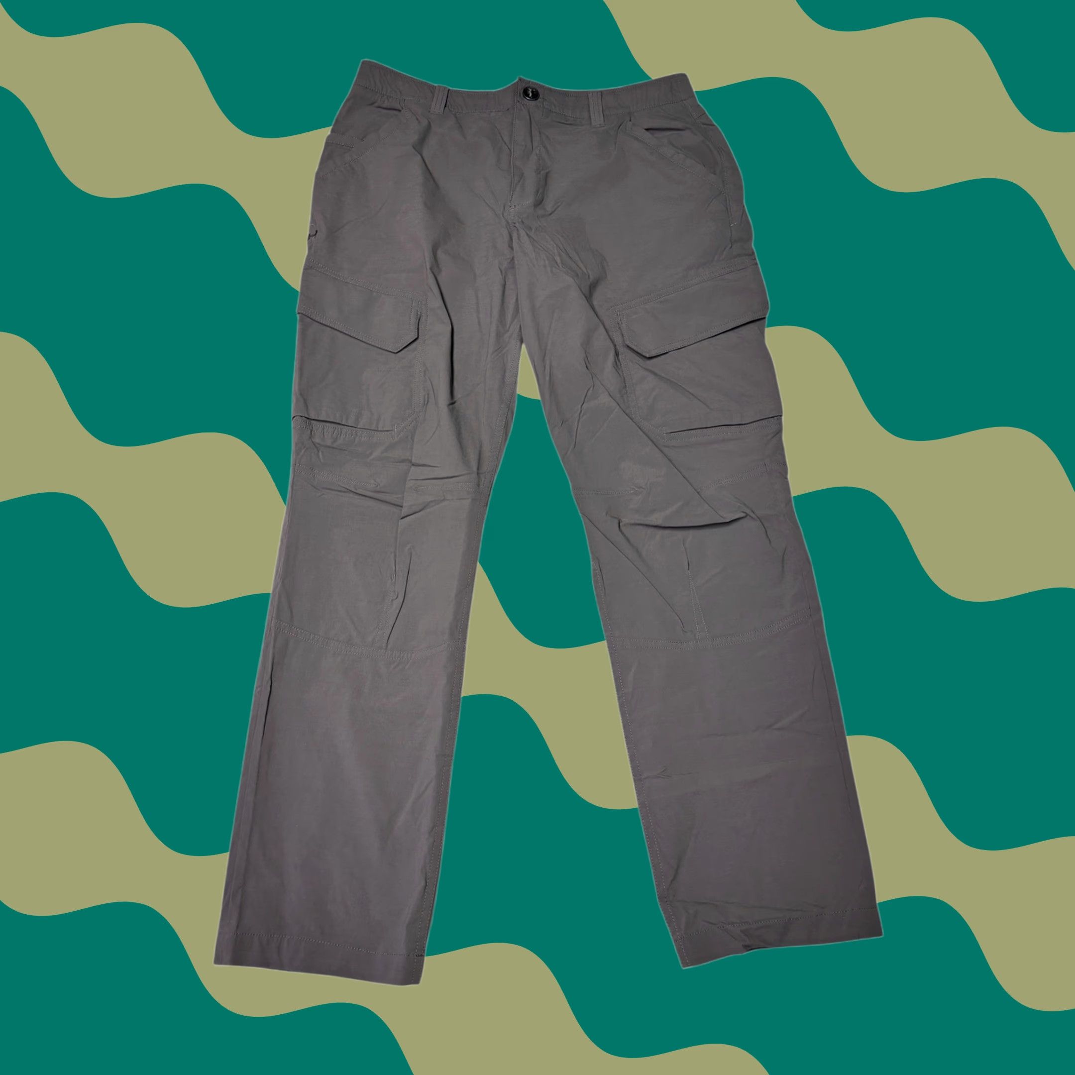Under Armour Under Armour Cargo Pants Men Loose Fit Gray 34x30 Nylon Outdoor Size US 34 / EU 50 - 1 Thumbnail