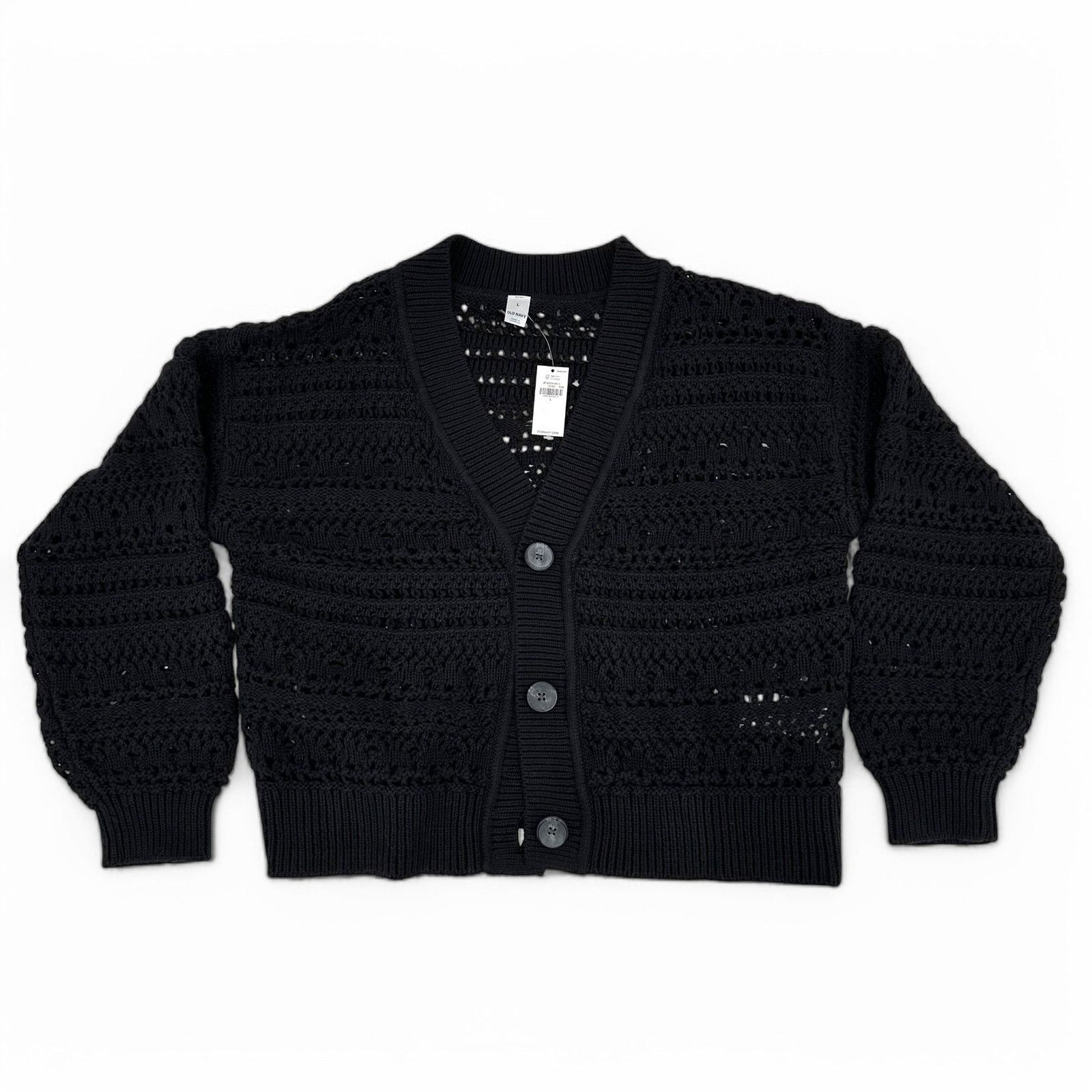 Old Navy Old Navy Sweater Cardigan Blackjack Chunky Open Knit L Size L / US 10 / IT 46 - 3 Thumbnail