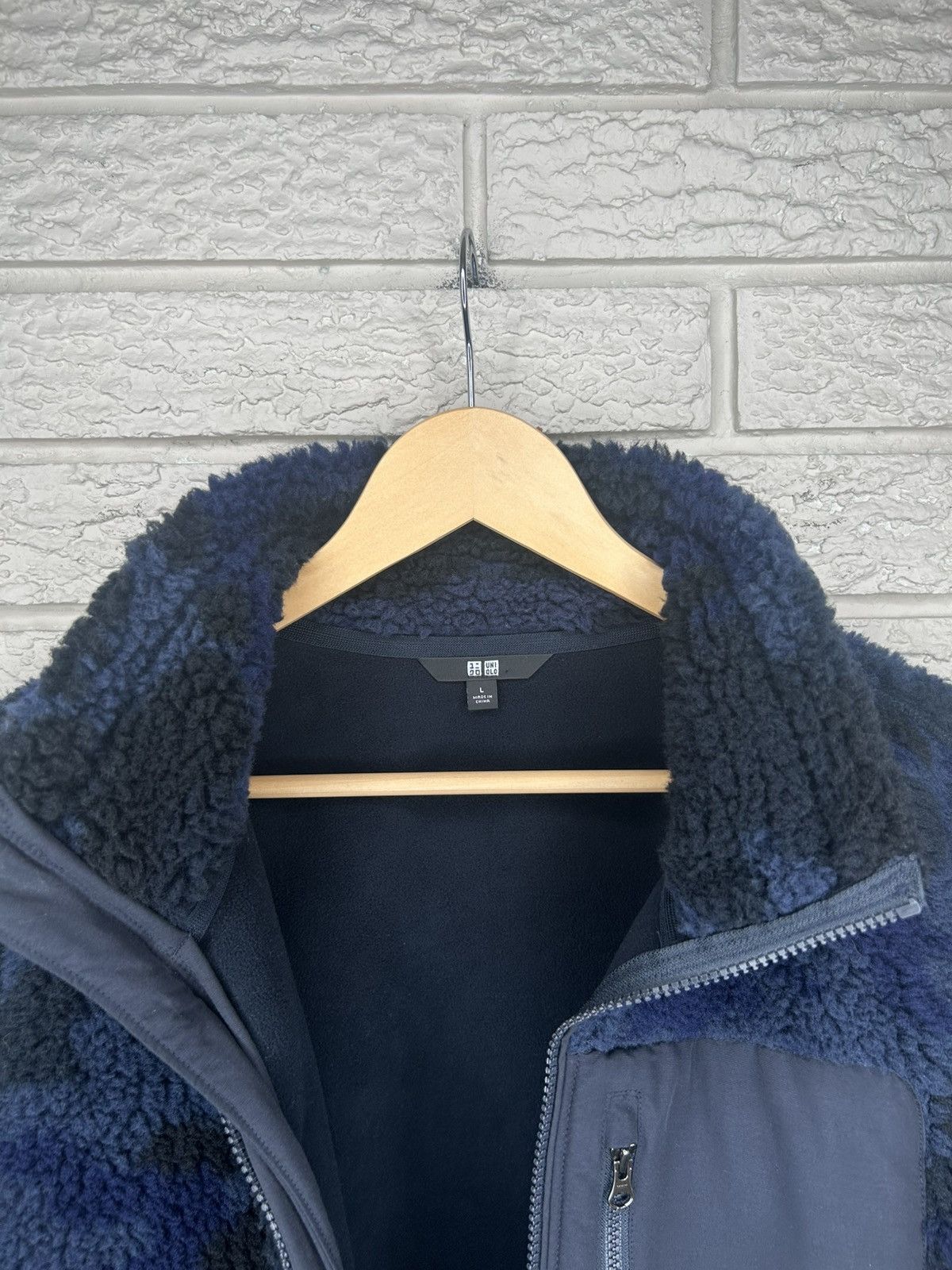 Uniqlo Uniqlo Deep Pile Blue Camo Sherpa Fleece Jacket Size US L / EU 52-54 / 3 - 7 Thumbnail