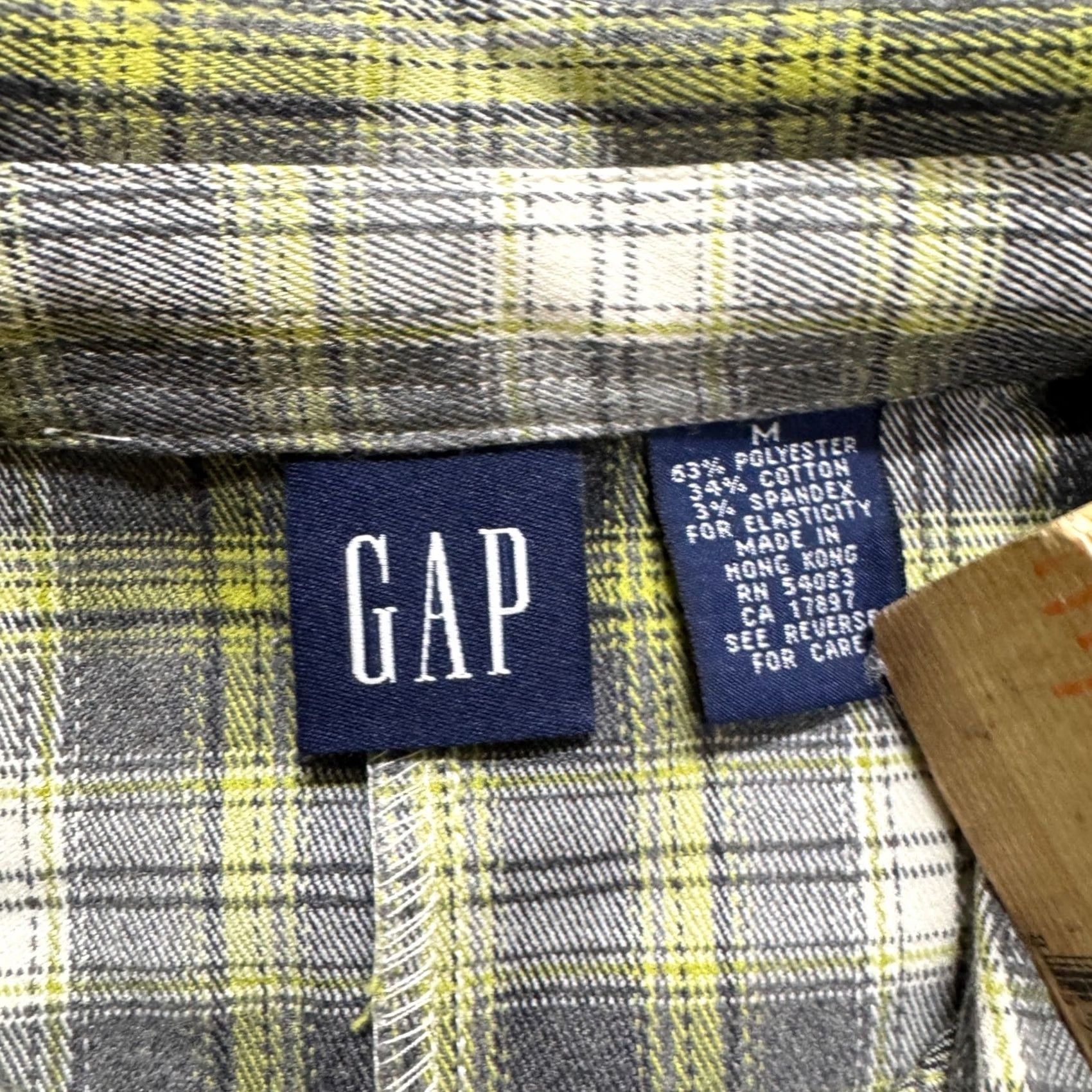 Gap VINTAGE Gap Plaid Flannel Shirt Womens M Long-sleeve Green Striped 90s Y2K Mens Womens Size M / US 6-8 / IT 42-44 - 4 Thumbnail