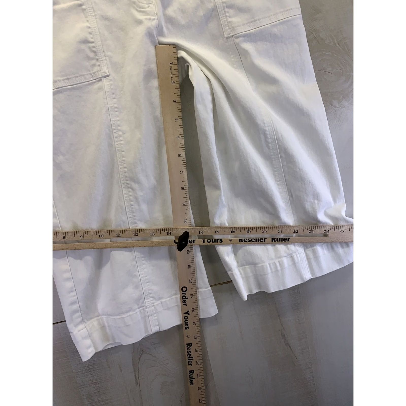 Talbots Talbots Petites White Capri Pedal Pusher Pants Womens Sz 4-6304 Capris Pants Petite White Talbots 4P Womens Size 27" / US 4 / IT 40 - 4 Thumbnail