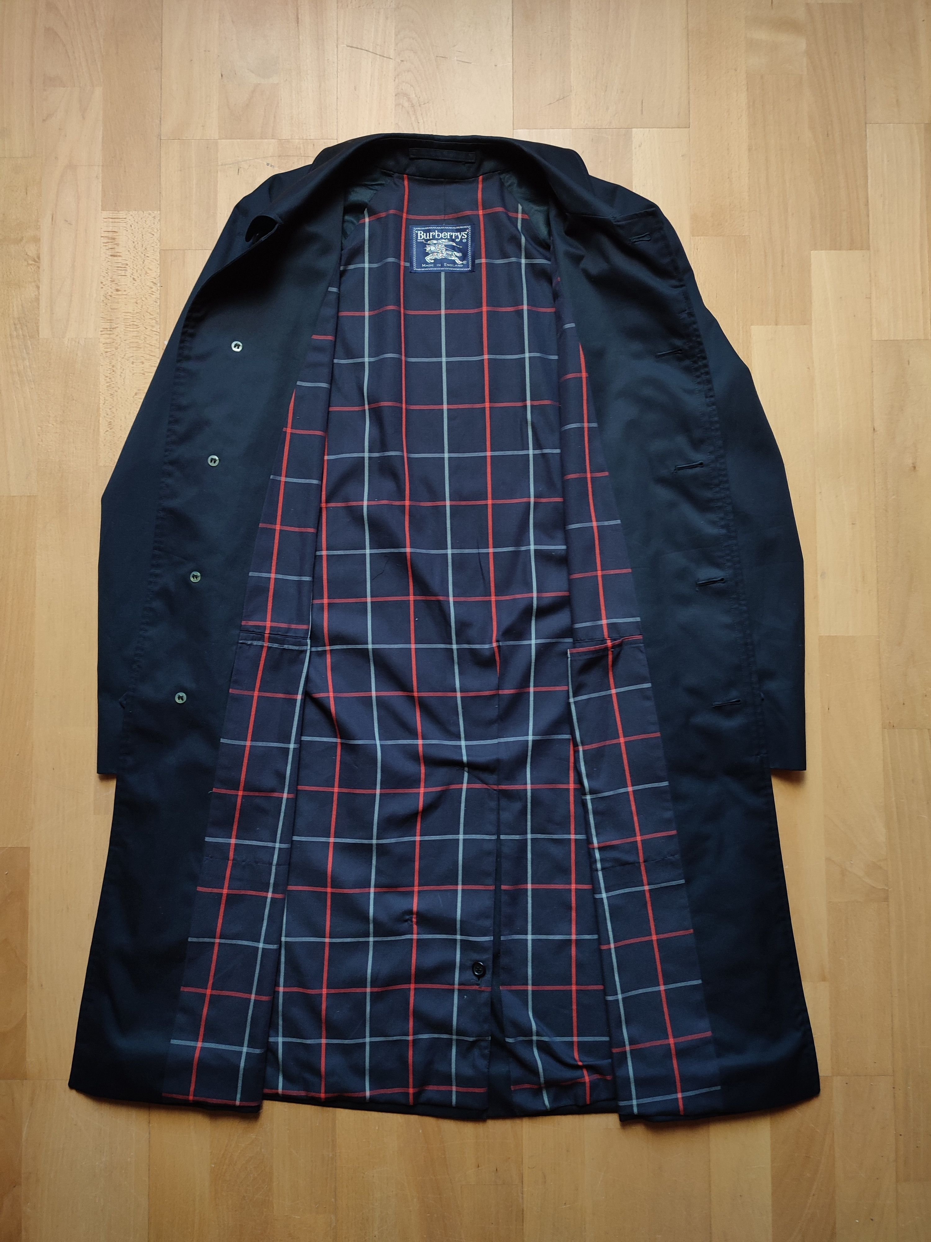 image of Burberry Vintage Buurberry Nova Check Trenchcoat in Navy, Men's (Size Large)