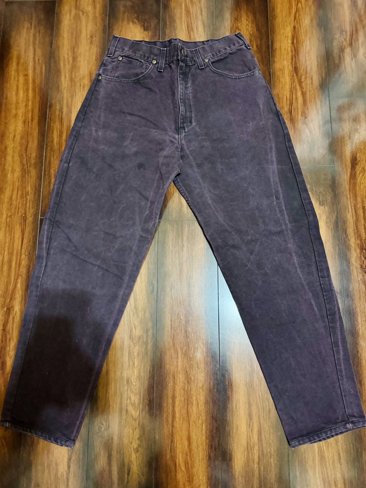 Carhartt × Vintage Vintage & Rare 90s Carhartt Burgundy Pants Size US 32 / EU 48 - 4 Thumbnail