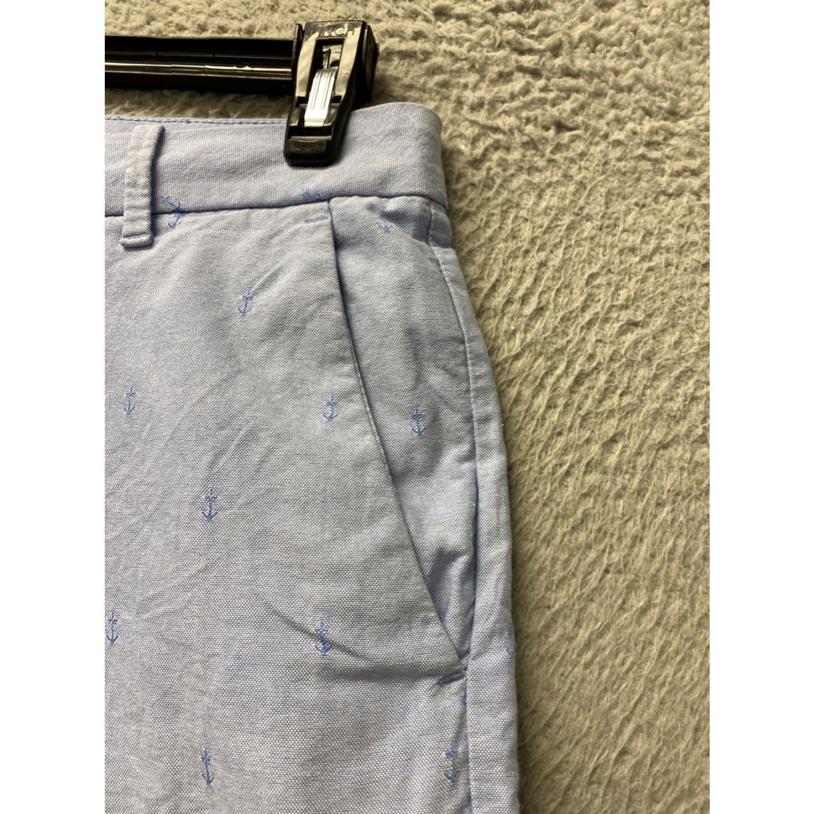 Izod IZOD Shorts Men’s Performance Flat Front Casual Cotton Blend Blue 32 Adult Regular Inseam 9.5" Logo Hula Print Men’s Size US 32 / EU 48 - 3 Thumbnail