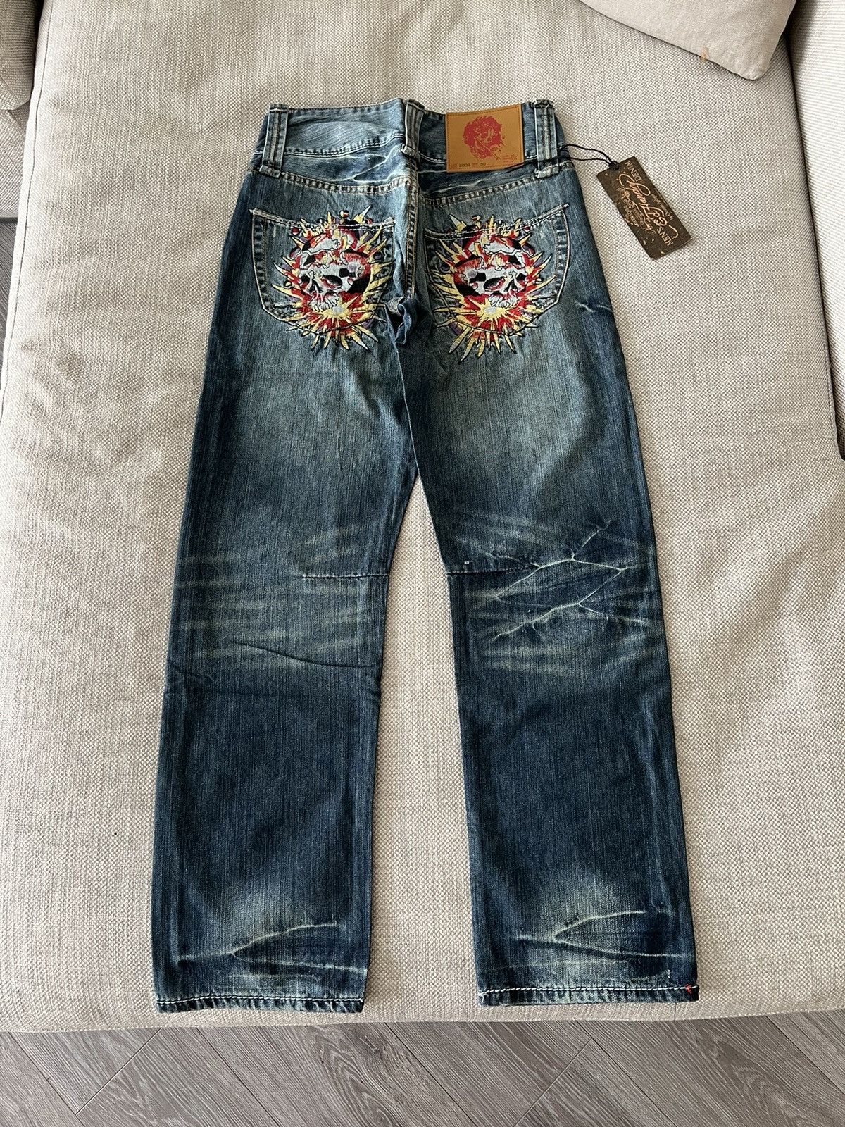 image of Ed Hardy Jeans By Christian Audigier Pants in Denim, Men's (Size 30)