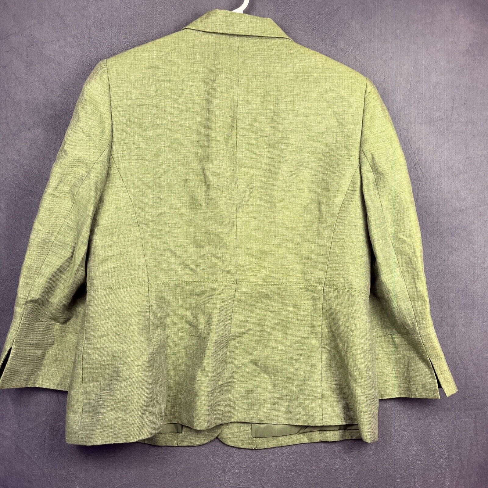 Other Le Suit Petite 100% Linen Blazer Jacket Women 12P Green Vtg Size XL / US 12-14 / IT 48-50 - 12 Thumbnail