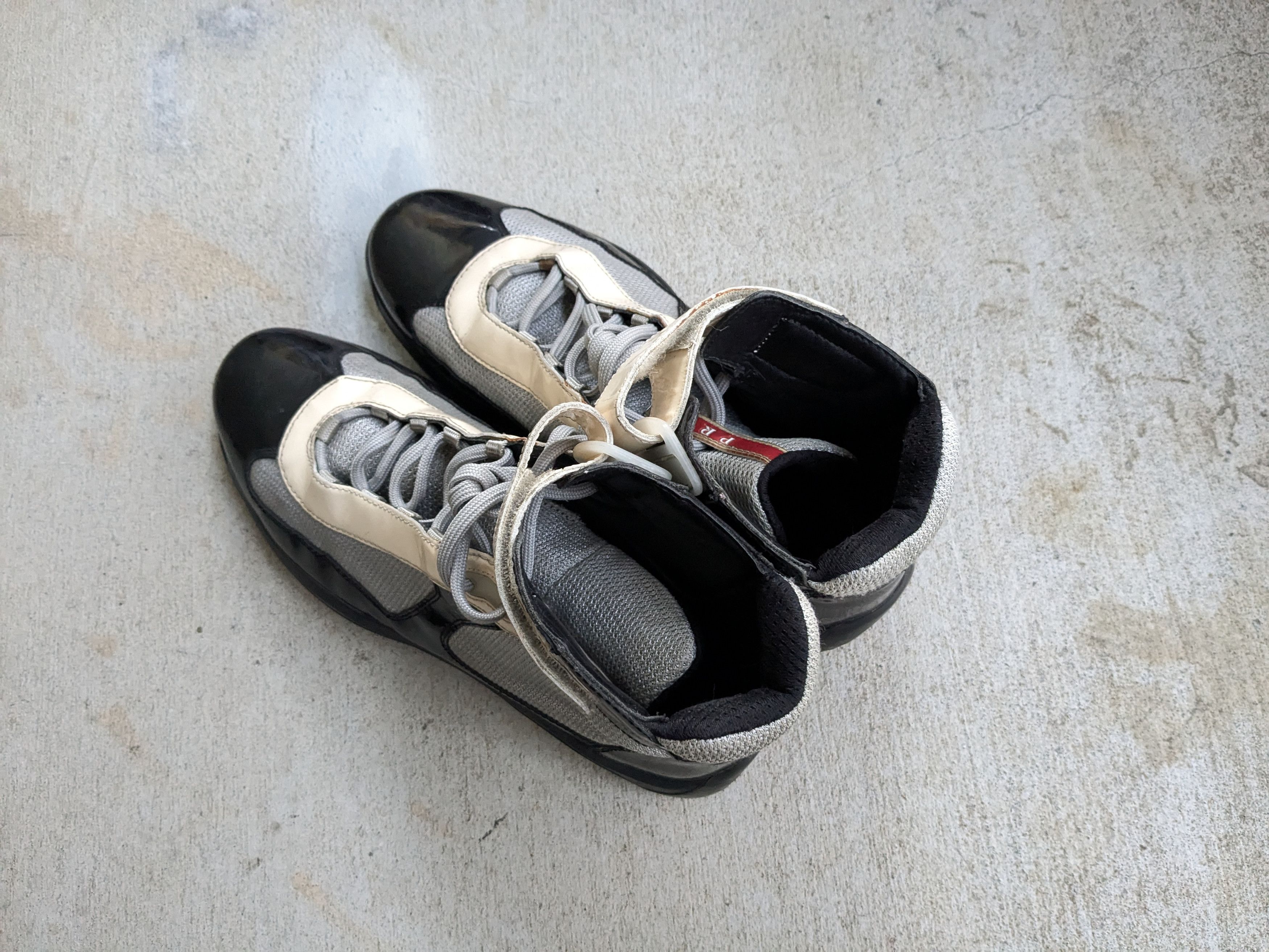 Prada Prada Sneakers Black White Patent Leather 9 High Tops Size US 9 / EU 42 - 19 Thumbnail
