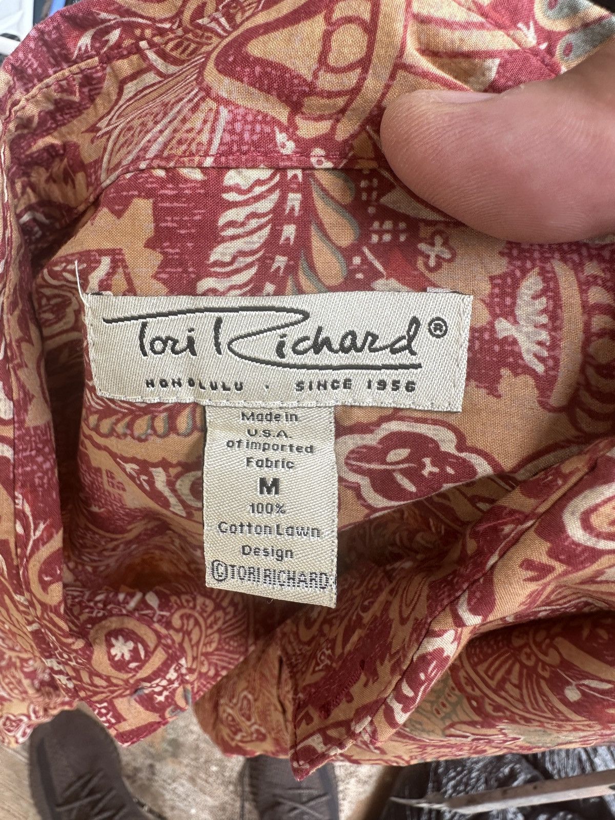 Tori Richard Tori Richard Hawaiian Print Red Full Button Men's Medium Size US M / EU 48-50 / 2 - 4 Thumbnail